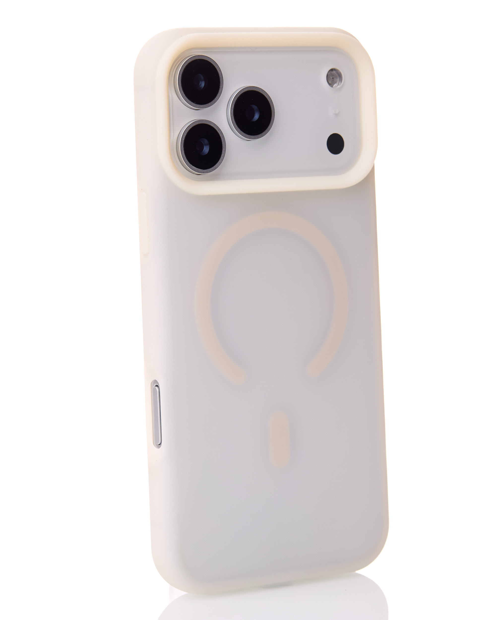 Силиконовый чехол SOFT MATT с поддержкой MagSafe для iPhone 17 Pro Max antique white
