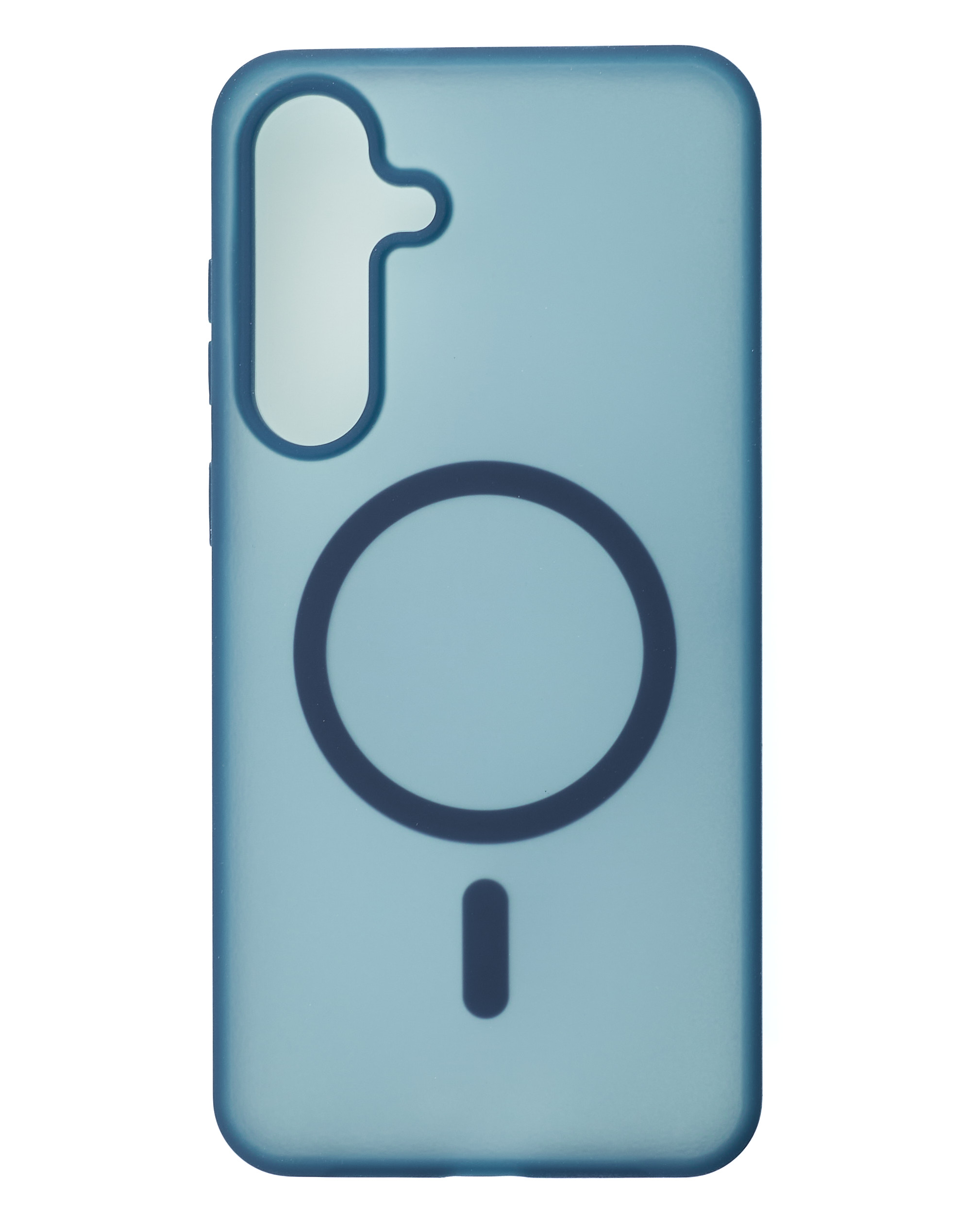 Силиконовый чехол SOFT MATT с поддержкой MagSafe для Samsung S25 FE dark blue