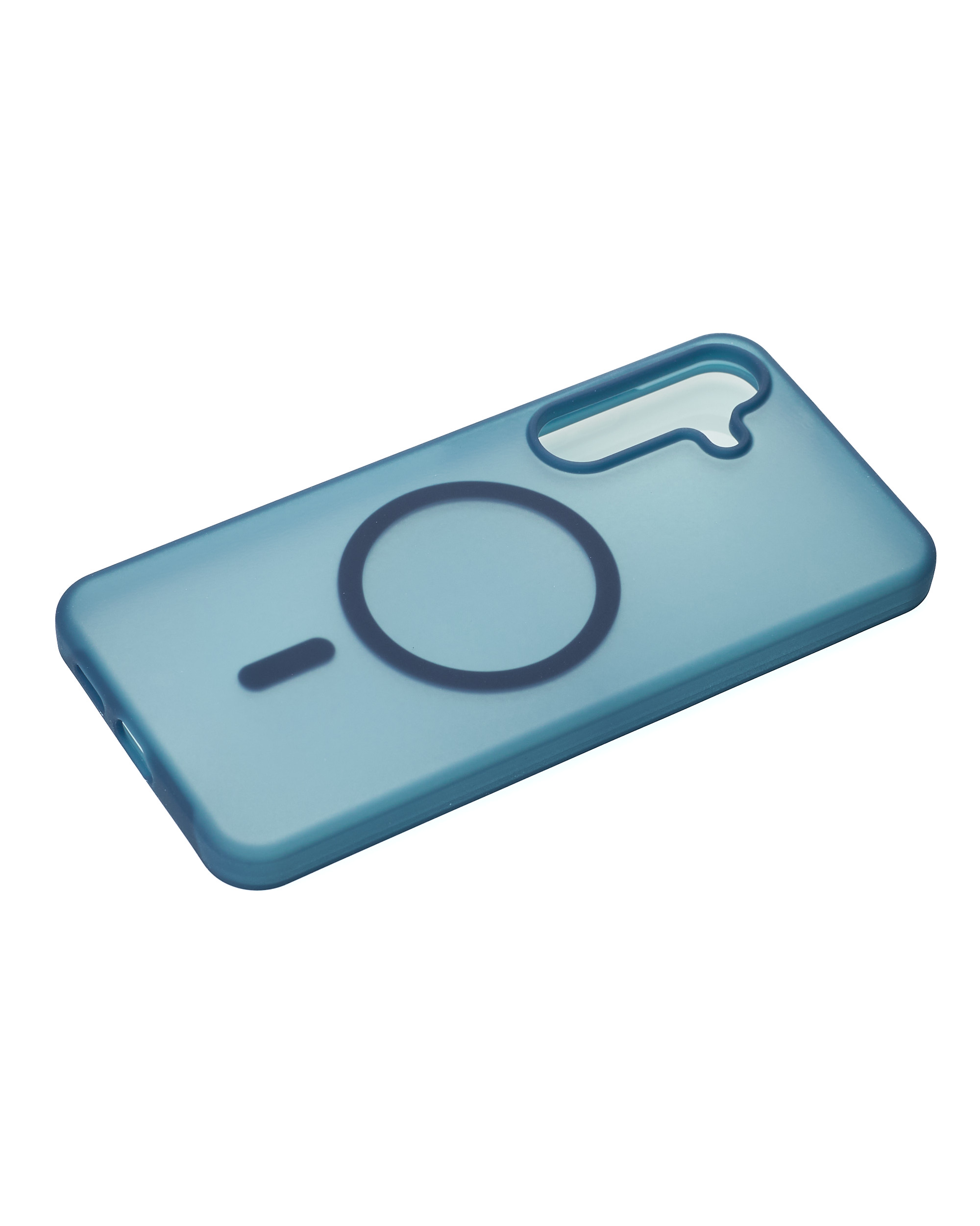 Силиконовый чехол SOFT MATT с поддержкой MagSafe для Samsung S25 FE dark blue