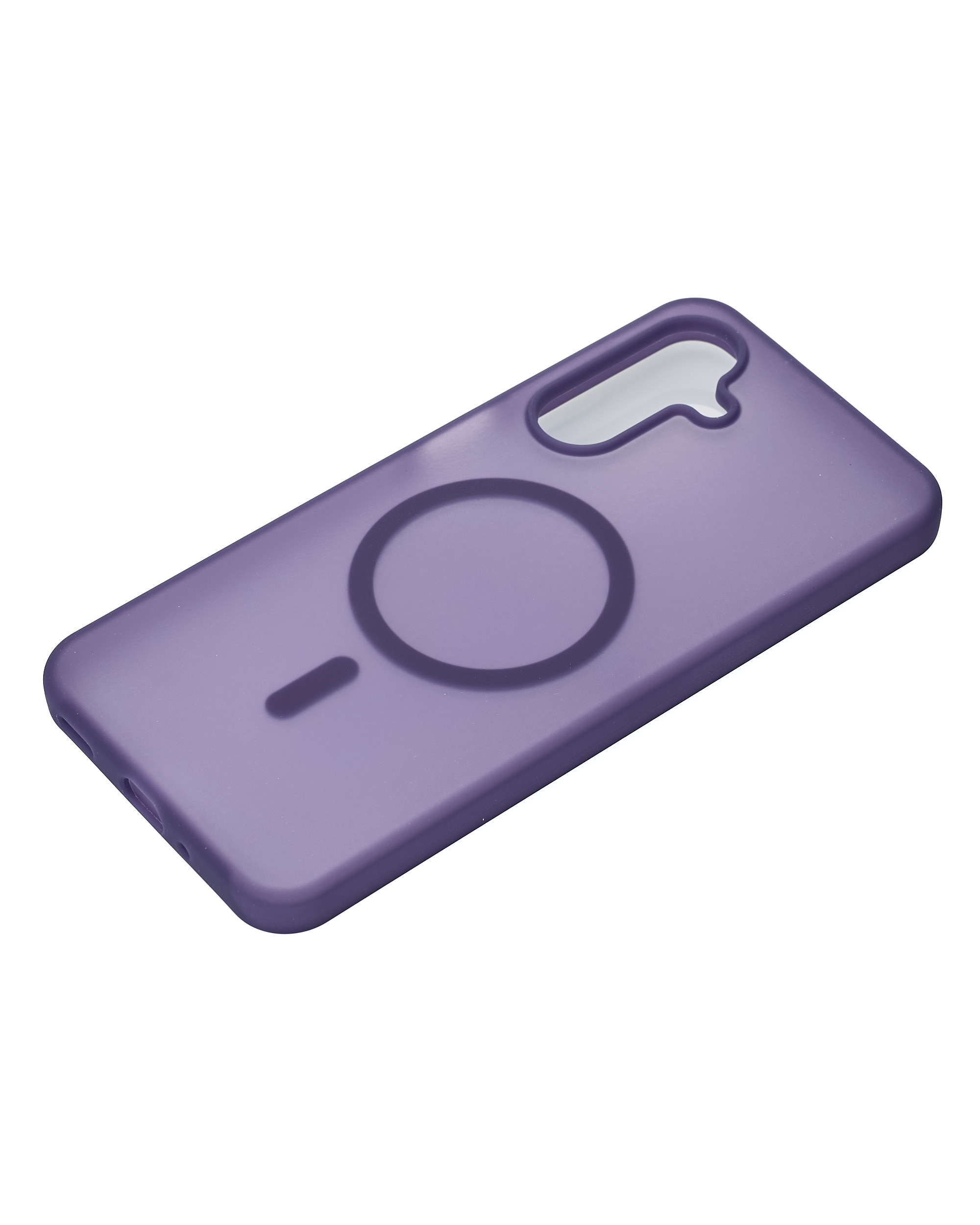 Силиконовый чехол SOFT MATT с поддержкой MagSafe для Samsung A17 dark purple