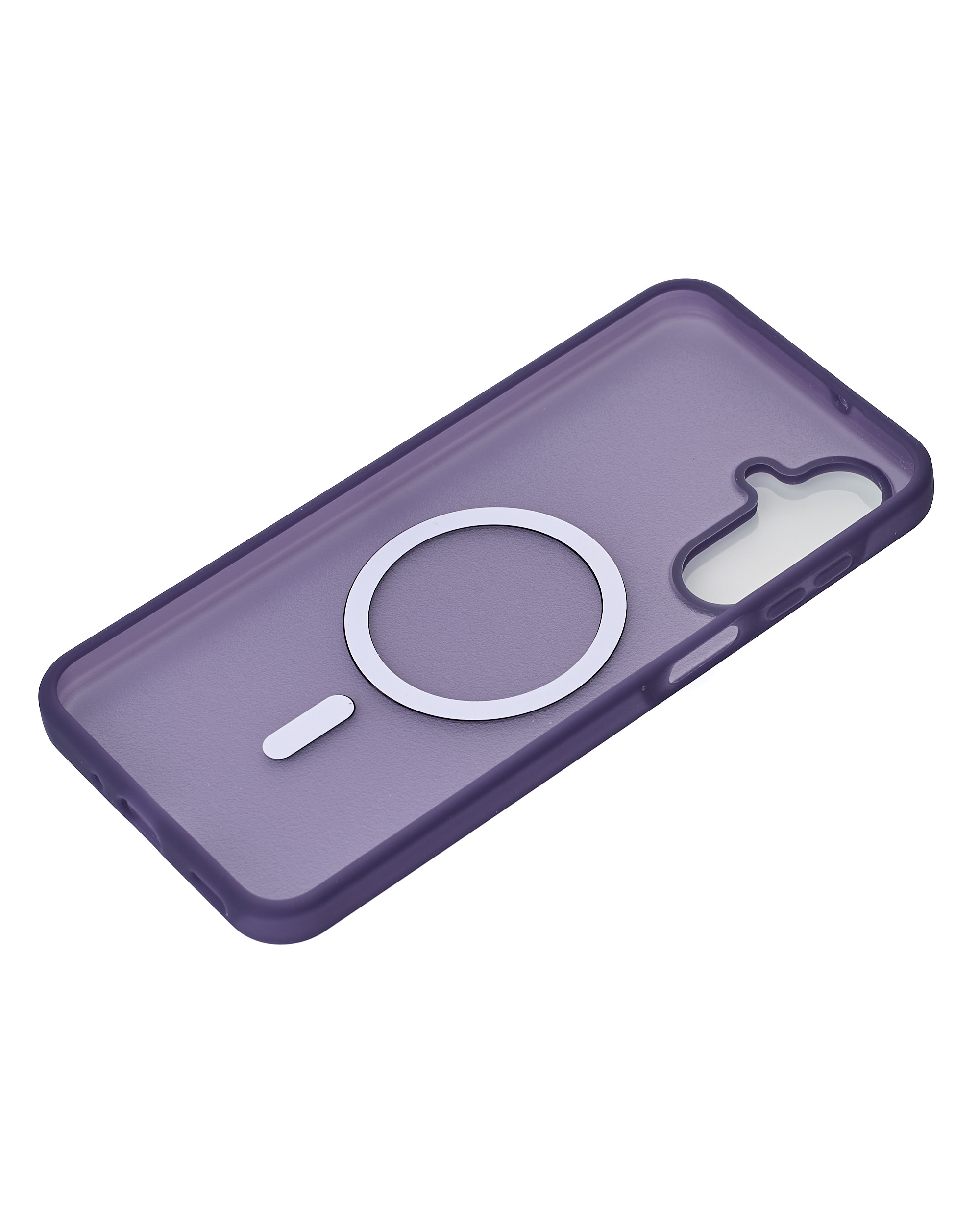 Силиконовый чехол SOFT MATT с поддержкой MagSafe для Samsung A17 dark purple