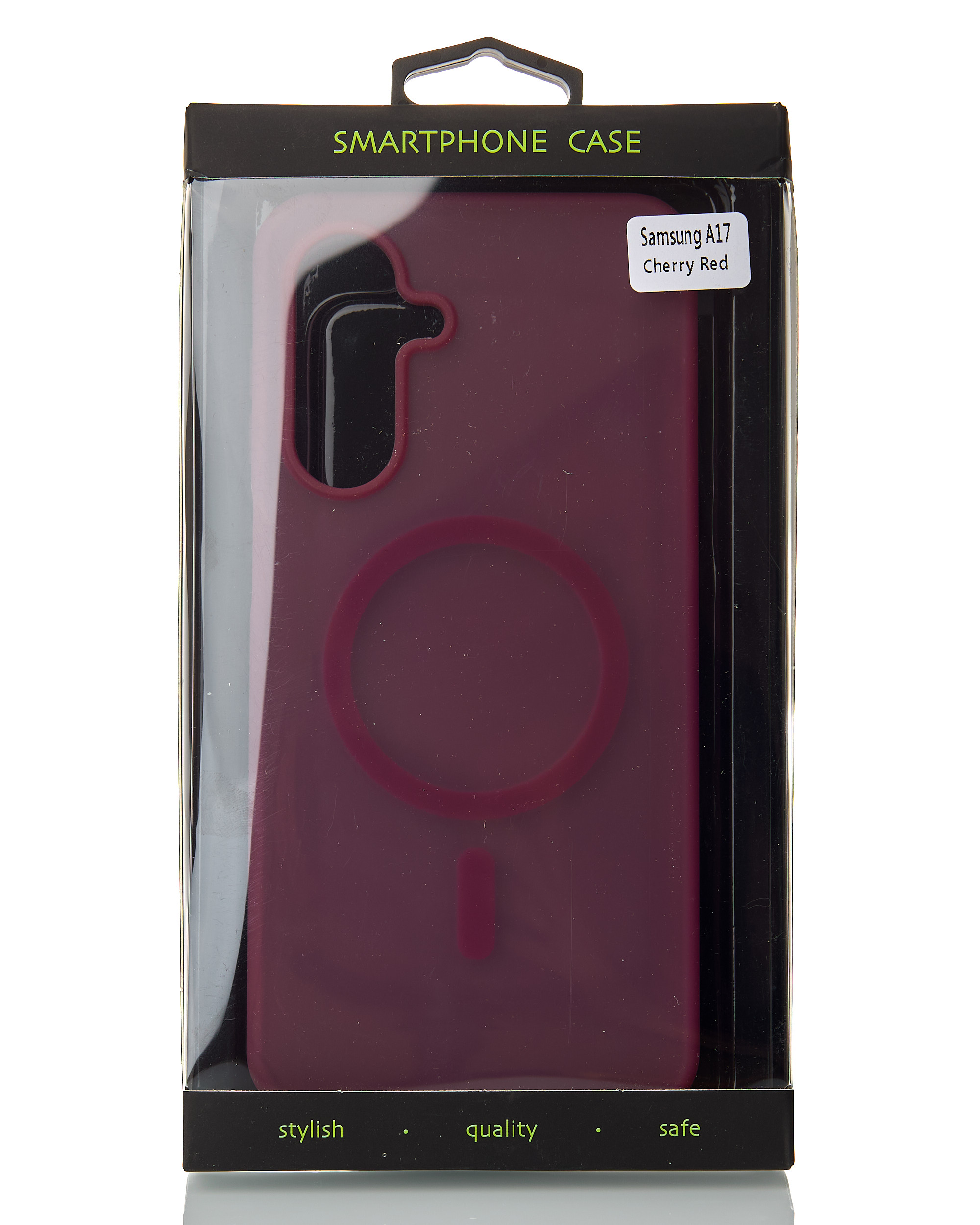 Силиконовый чехол SOFT MATT с поддержкой MagSafe для Samsung A17 cherry red