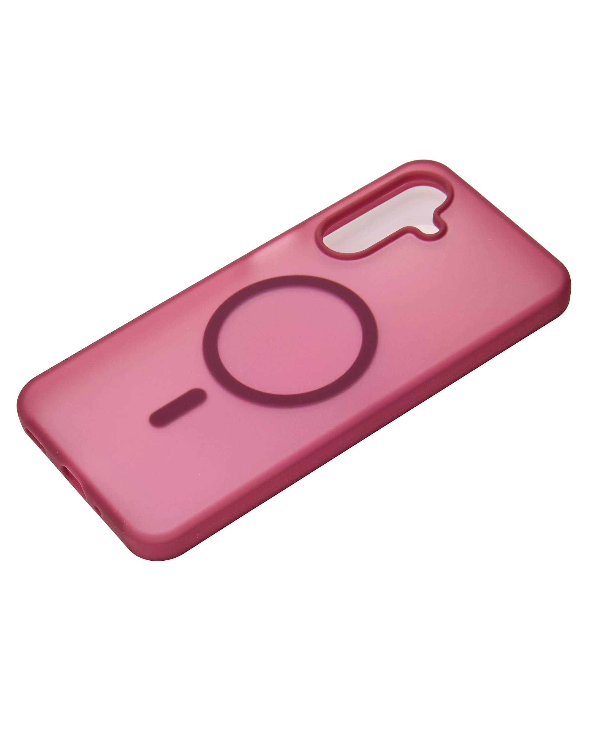 Силиконовый чехол SOFT MATT с поддержкой MagSafe для Samsung A17 cherry red