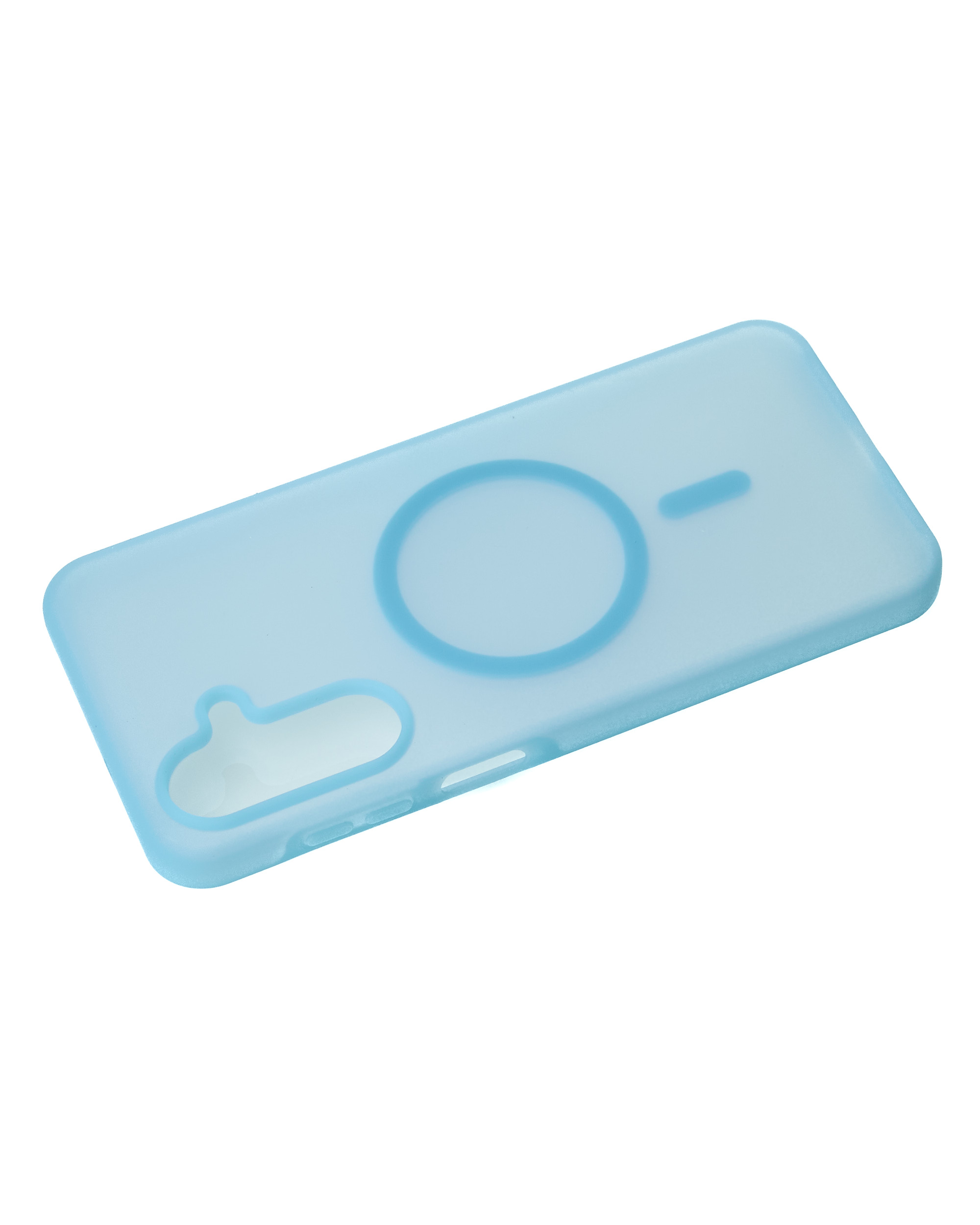 Силиконовый чехол SOFT MATT с поддержкой MagSafe для Samsung A17 light blue