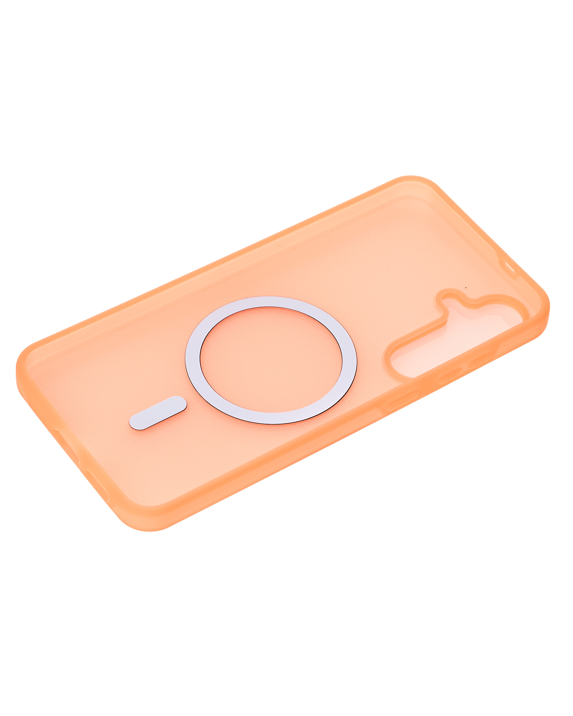 Силиконовый чехол SOFT MATT с поддержкой MagSafe для Samsung S24/S25 orange