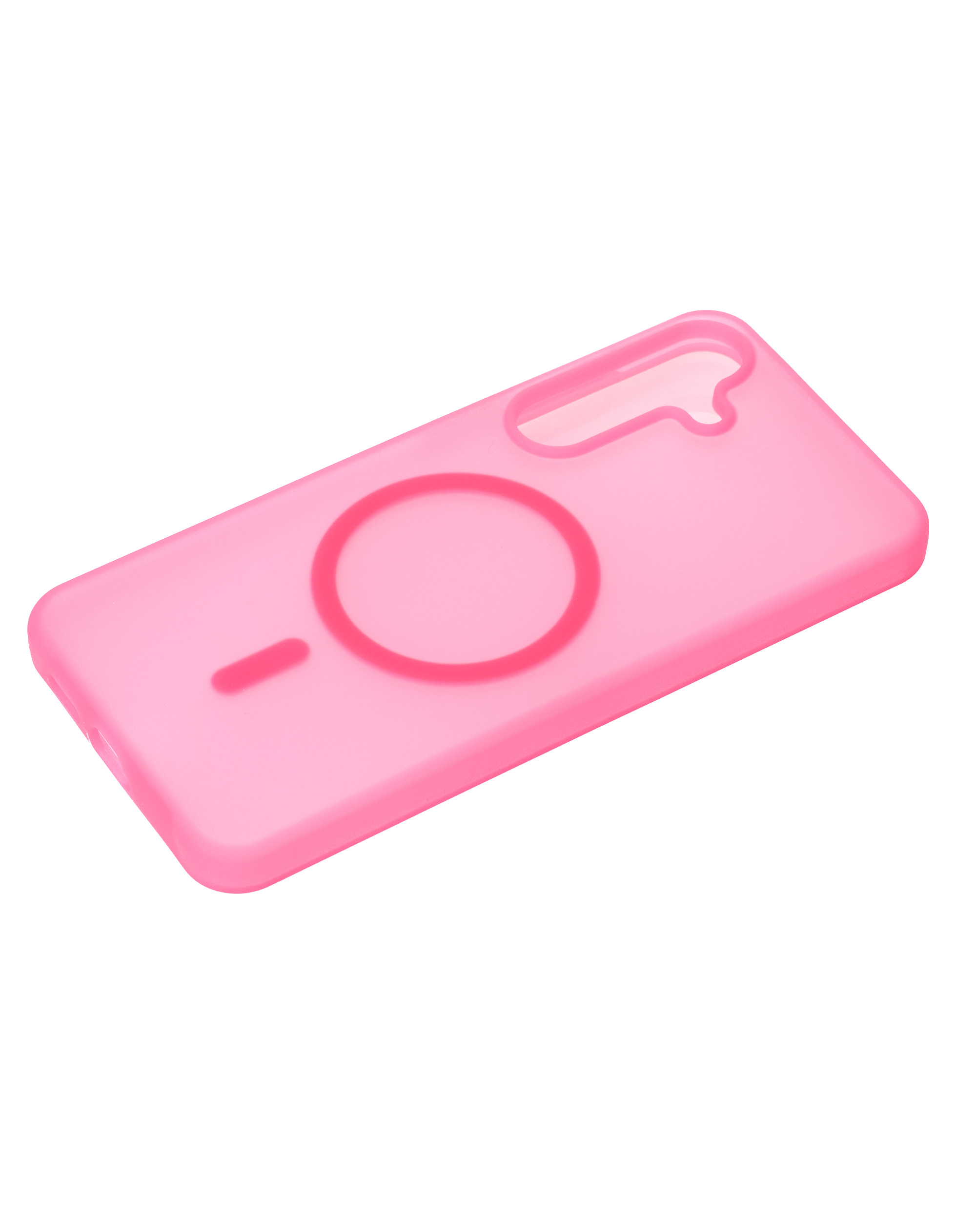 Силиконовый чехол SOFT MATT с поддержкой MagSafe для Samsung S24/S25 rose red