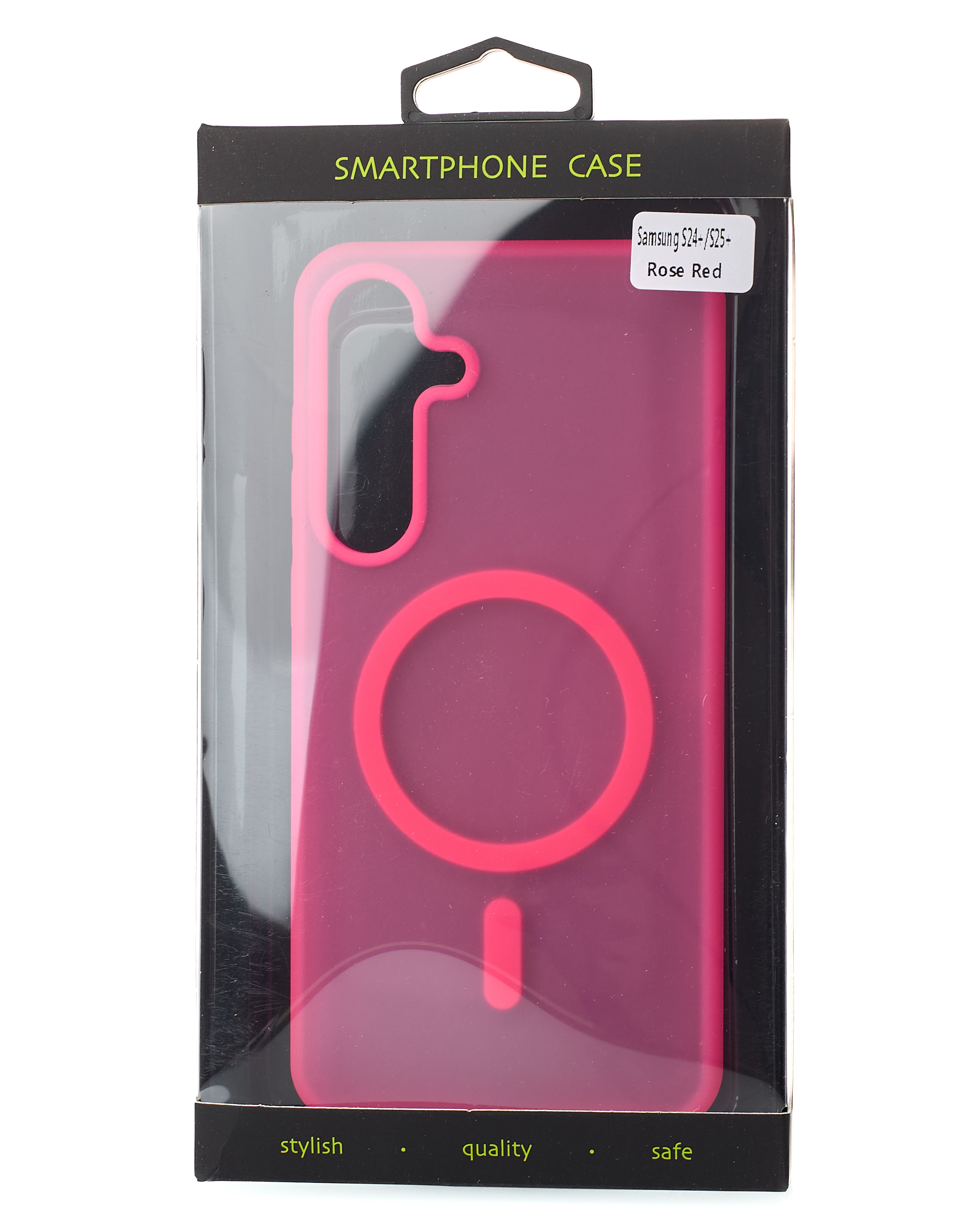 Силиконовый чехол SOFT MATT с поддержкой MagSafe для Samsung S24 Plus/S25 Plus rose red