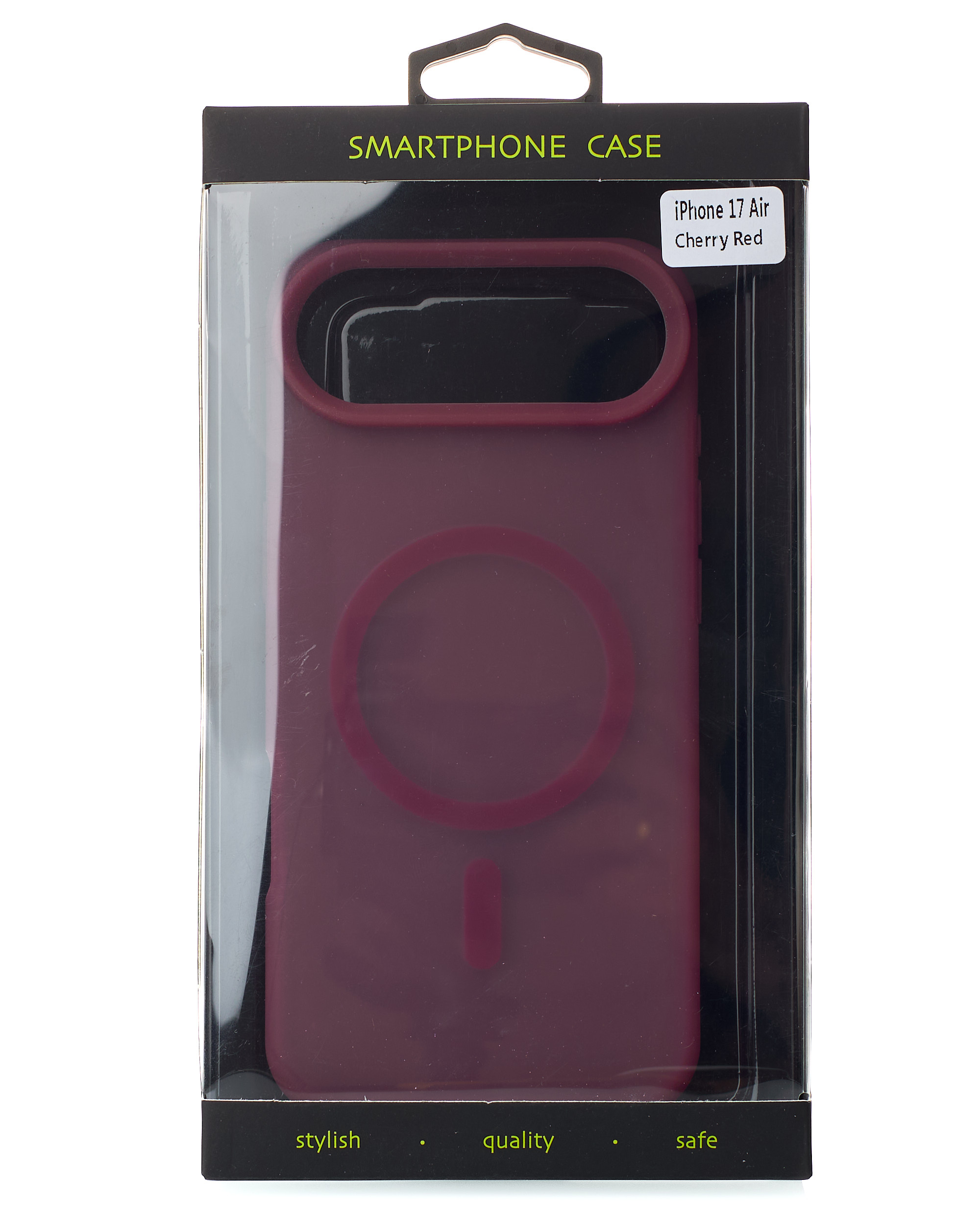 Силиконовый чехол SOFT MATT с поддержкой MagSafe для iPhone 17 AIR cherry red
