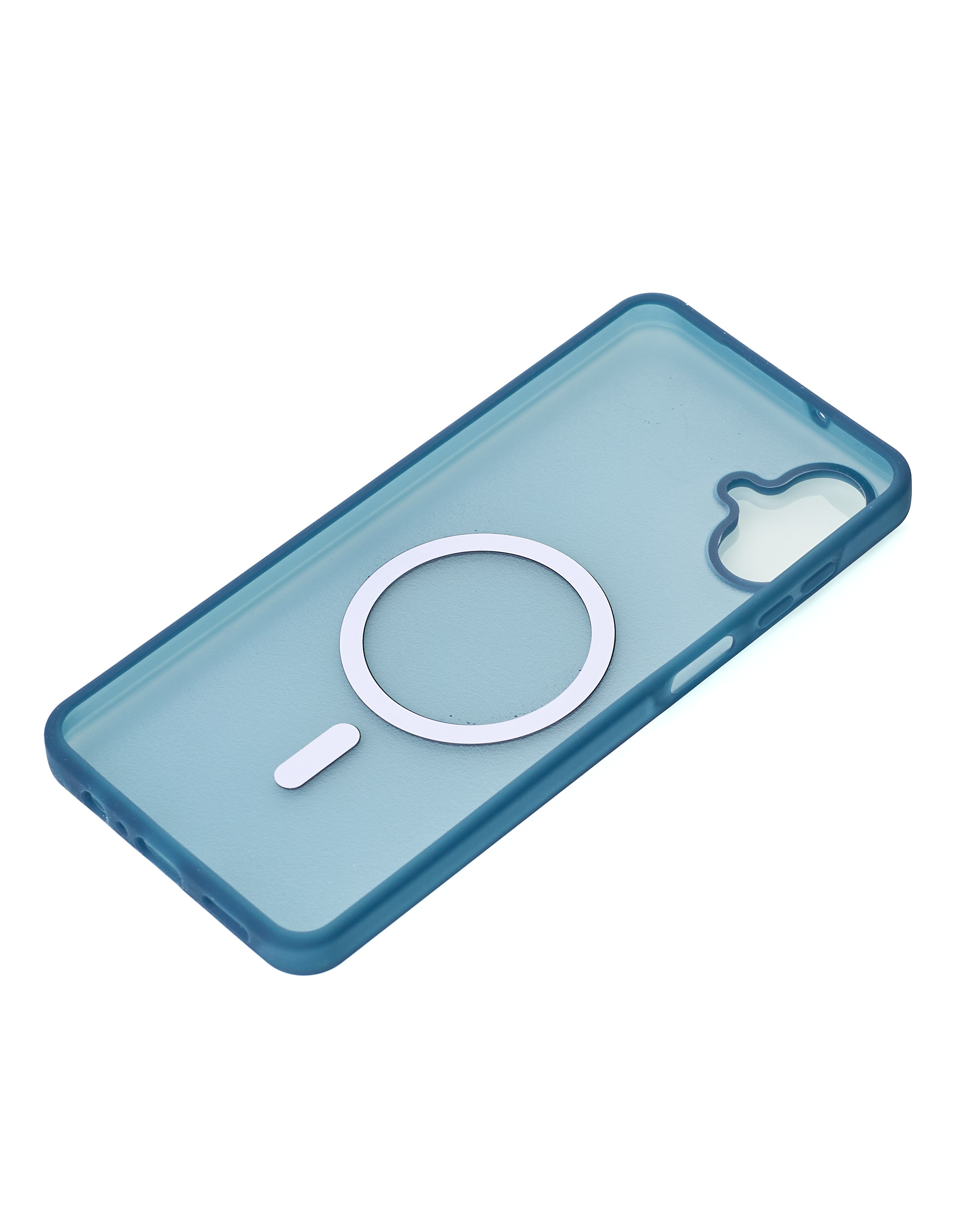 Силиконовый чехол SOFT MATT с поддержкой MagSafe для Samsung A07 dark blue