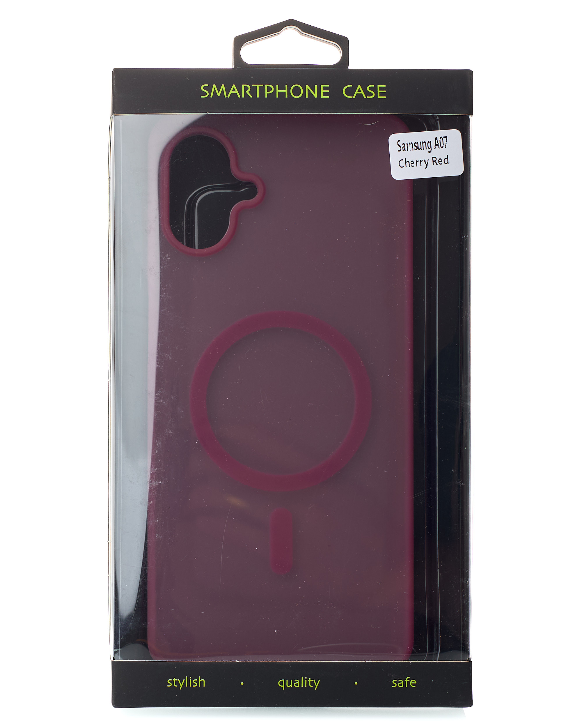 Силиконовый чехол SOFT MATT с поддержкой MagSafe для Samsung A07 cherry red