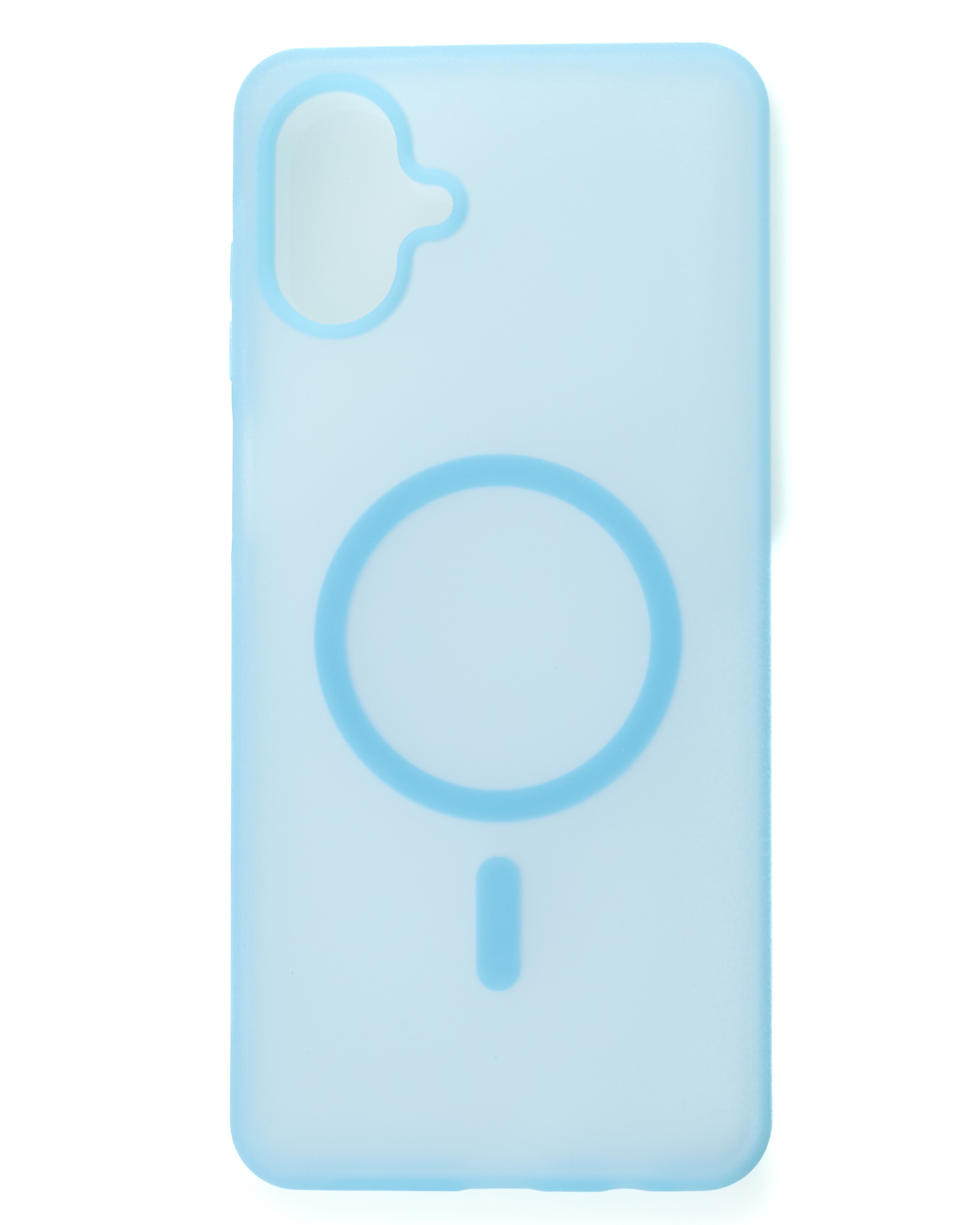 Силиконовый чехол SOFT MATT с поддержкой MagSafe для Samsung A07 light blue