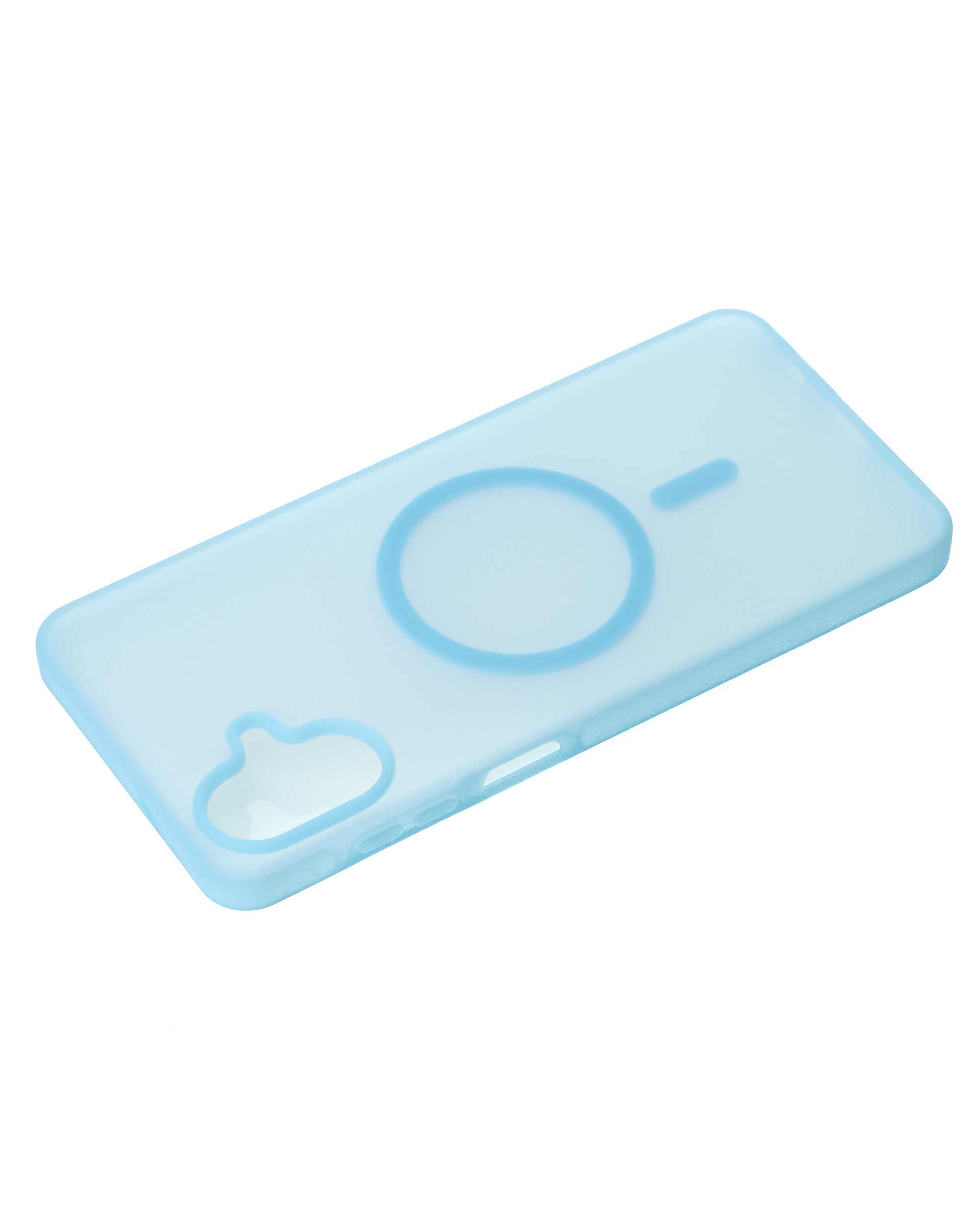 Силиконовый чехол SOFT MATT с поддержкой MagSafe для Samsung A07 light blue