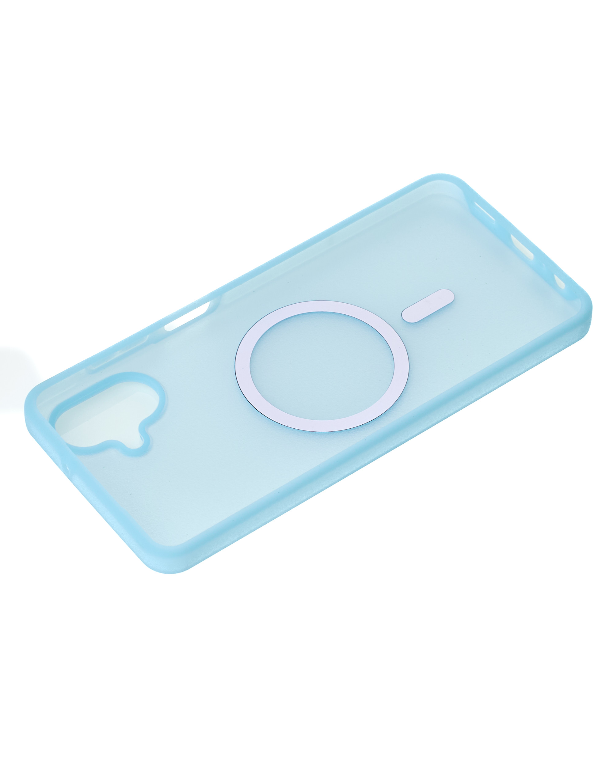 Силиконовый чехол SOFT MATT с поддержкой MagSafe для Samsung A07 light blue