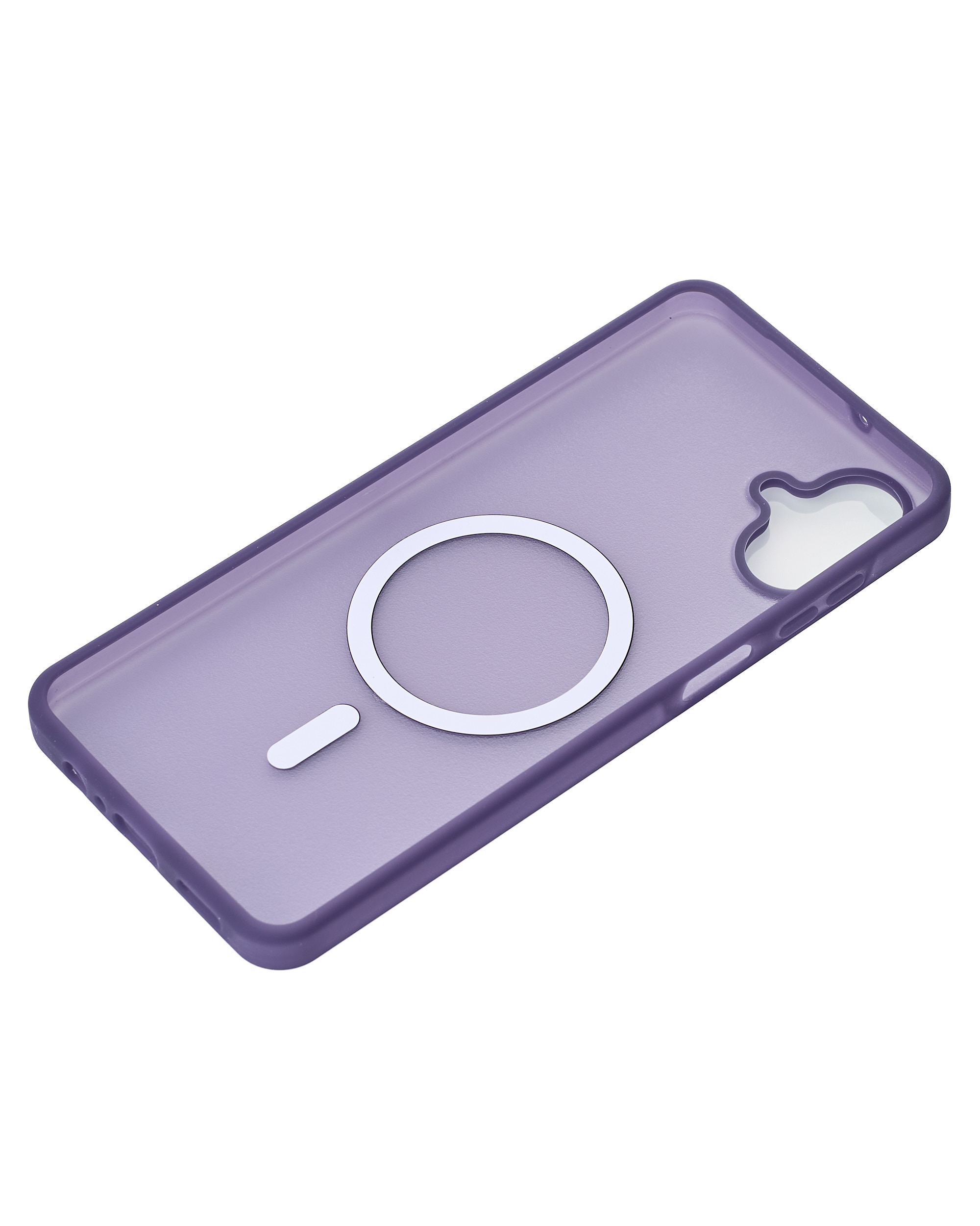 Силиконовый чехол SOFT MATT с поддержкой MagSafe для Samsung A07 dark purple