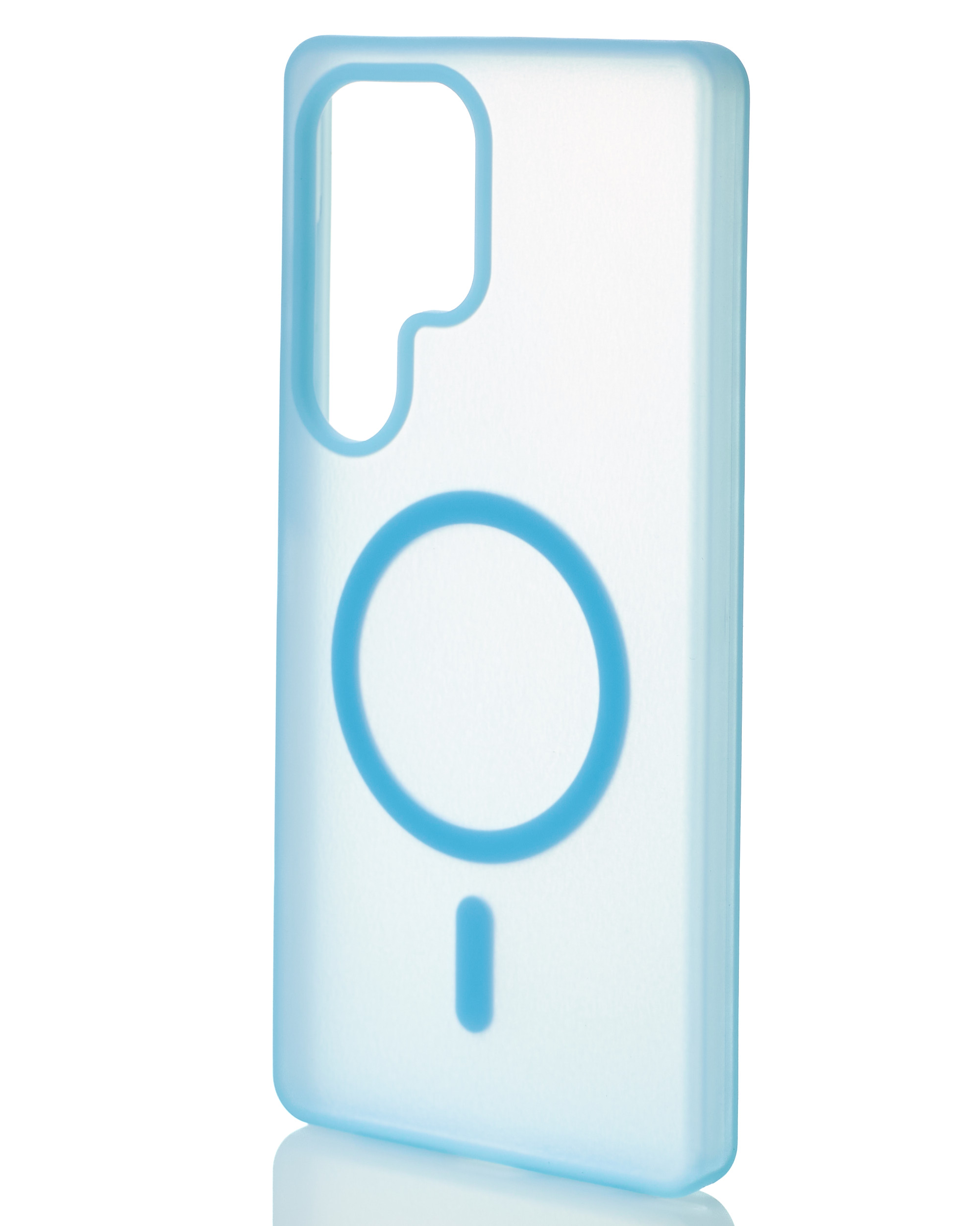 Силиконовый чехол SOFT MATT с поддержкой MagSafe для Samsung S25 Ultra light blue