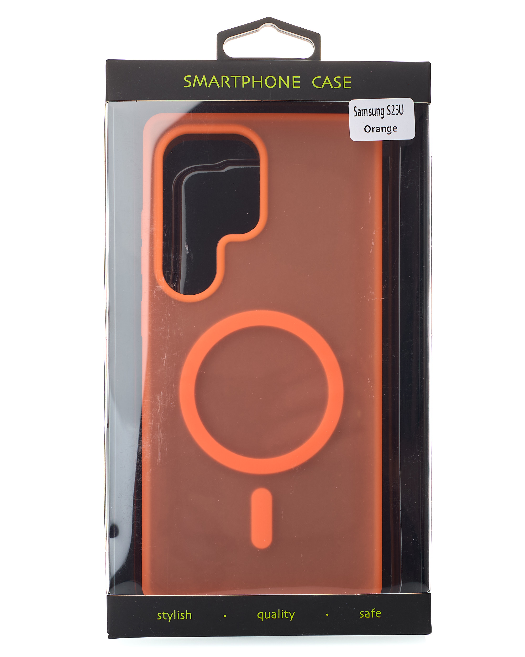 Силиконовый чехол SOFT MATT с поддержкой MagSafe для Samsung S25 Ultra orange