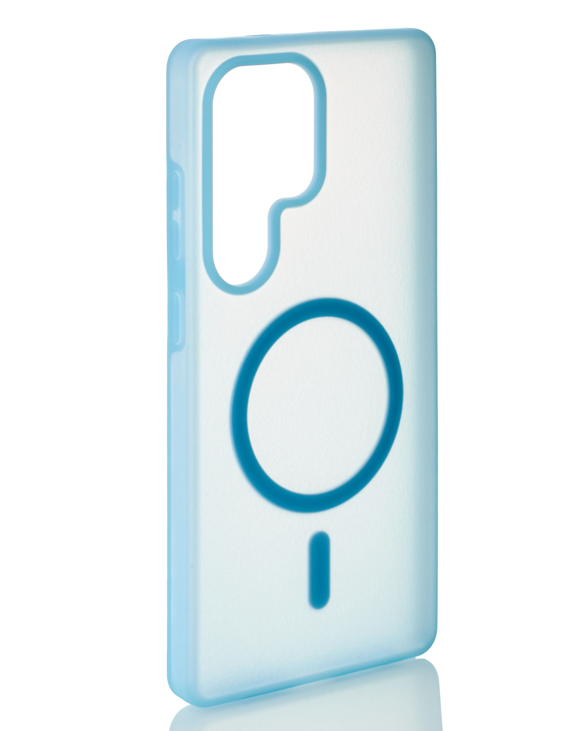 Силиконовый чехол SOFT MATT с поддержкой MagSafe для Samsung S24 Ultra light blue