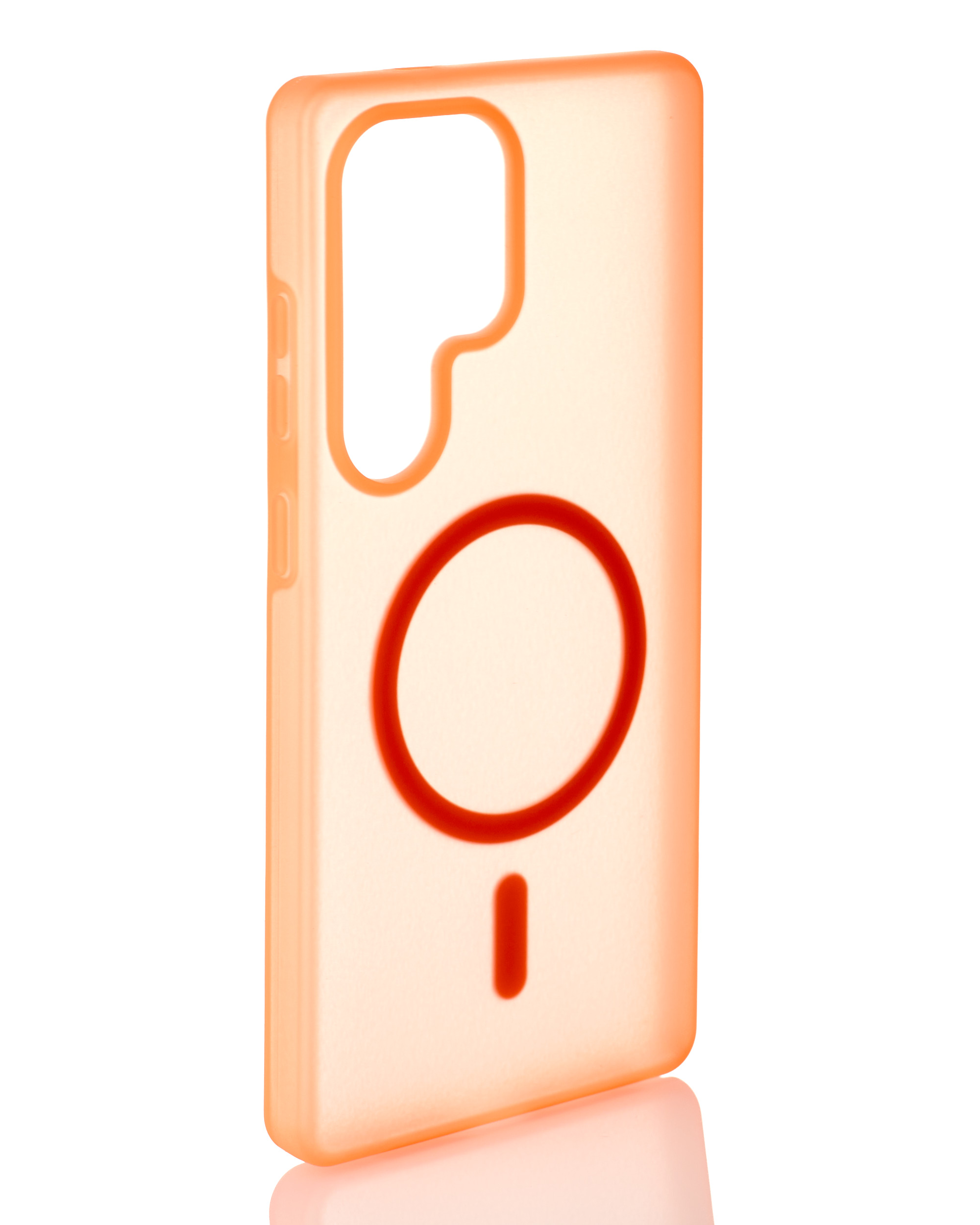 Силиконовый чехол SOFT MATT с поддержкой MagSafe для Samsung S24 Ultra orange