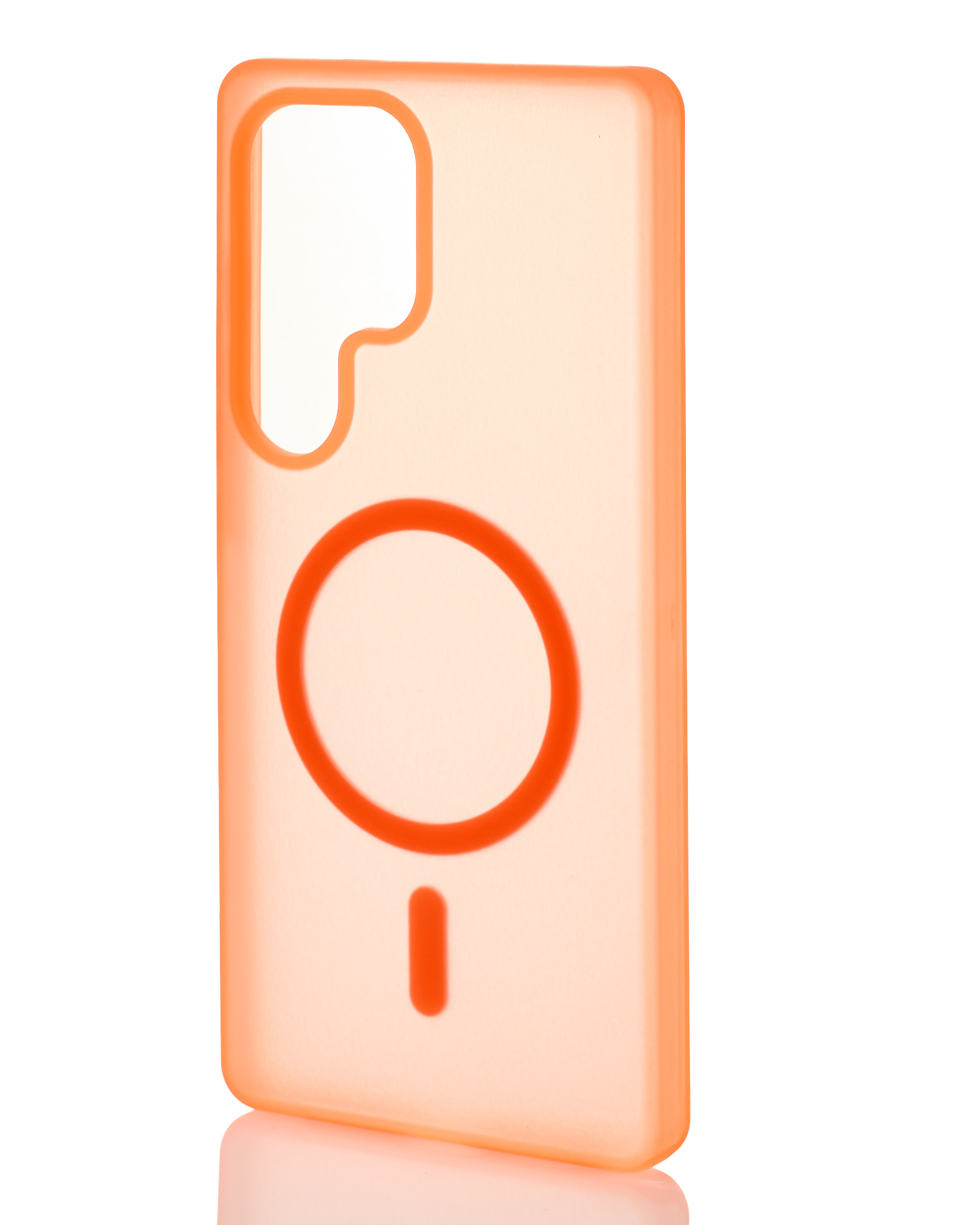 Силиконовый чехол SOFT MATT с поддержкой MagSafe для Samsung S24 Ultra orange