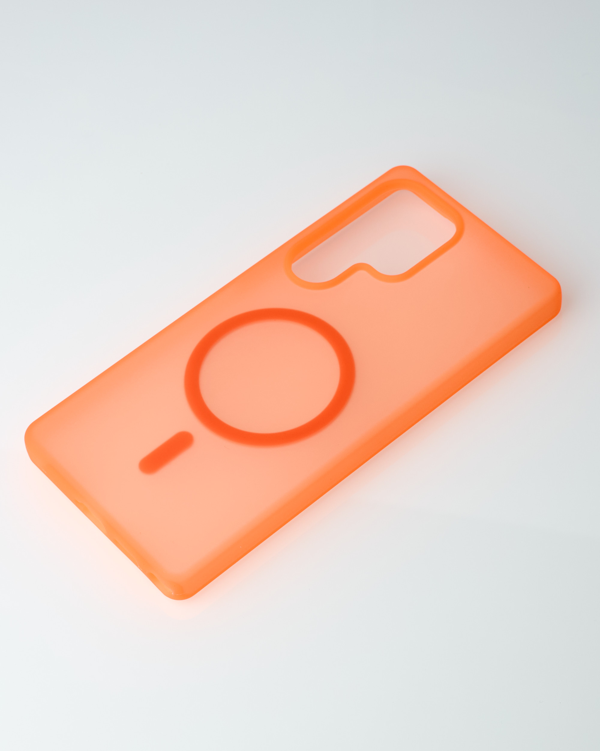 Силиконовый чехол SOFT MATT с поддержкой MagSafe для Samsung S24 Ultra orange
