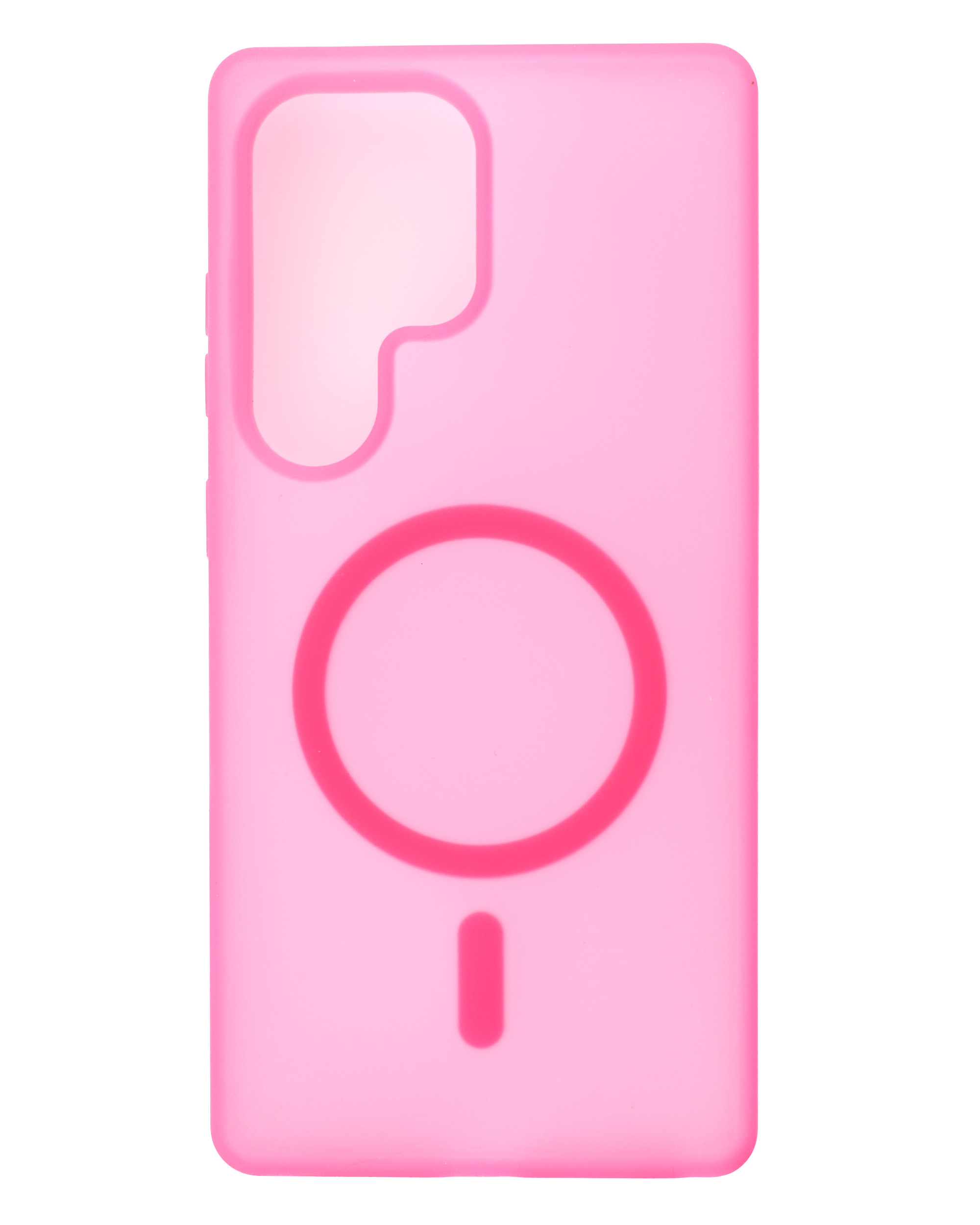 Силиконовый чехол SOFT MATT с поддержкой MagSafe для Samsung S24 Ultra rose red