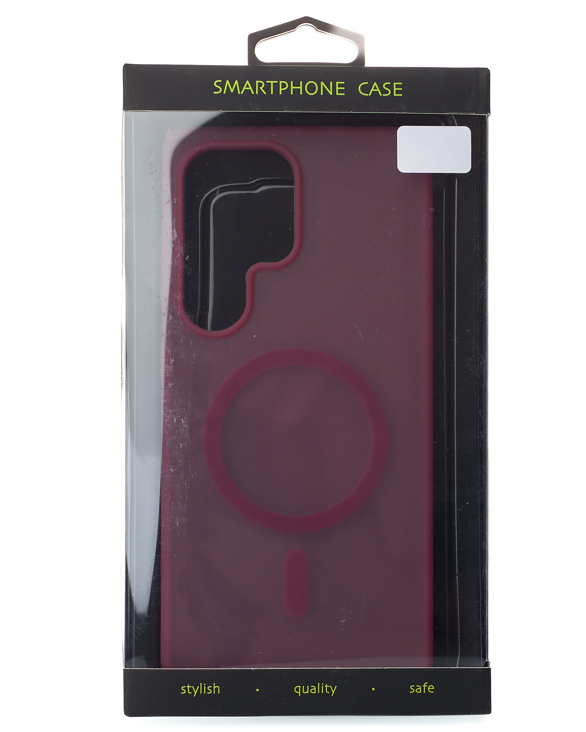 Силиконовый чехол SOFT MATT с поддержкой MagSafe для Samsung S24 Ultra cherry red