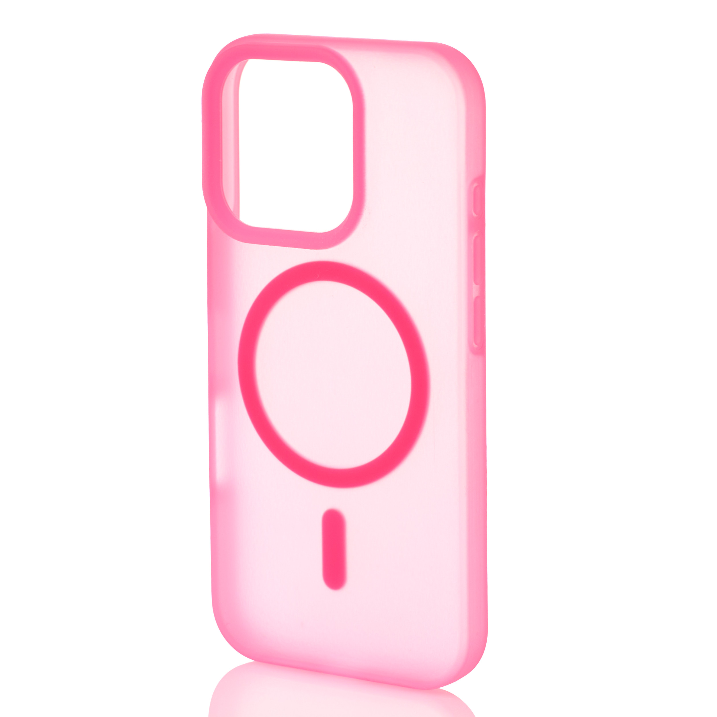 Силиконовый чехол SOFT MATT с поддержкой MagSafe для iPhone 16 Pro rose red