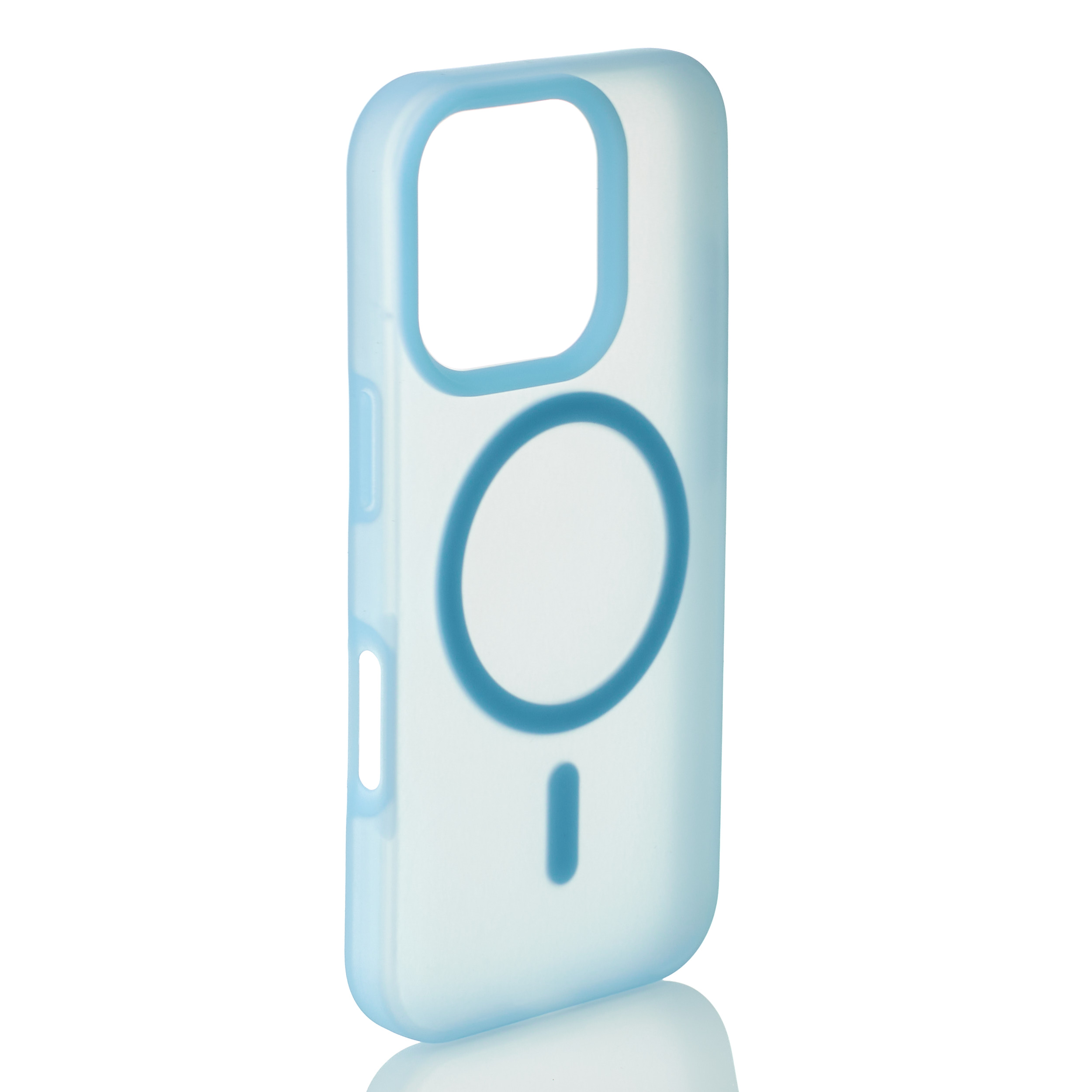 Силиконовый чехол SOFT MATT с поддержкой MagSafe для iPhone 16 Pro Max light blue