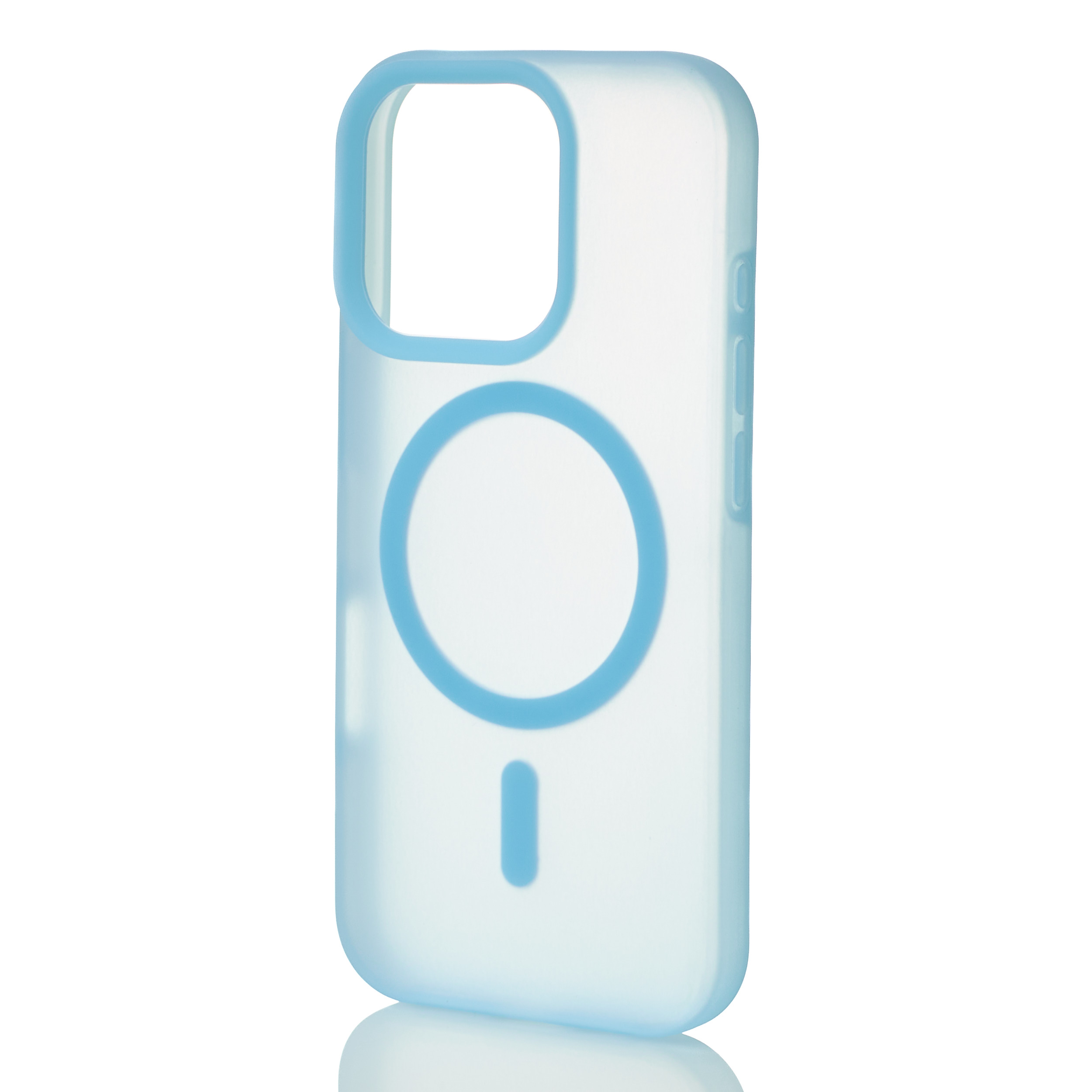 Силиконовый чехол SOFT MATT с поддержкой MagSafe для iPhone 16 Pro Max light blue