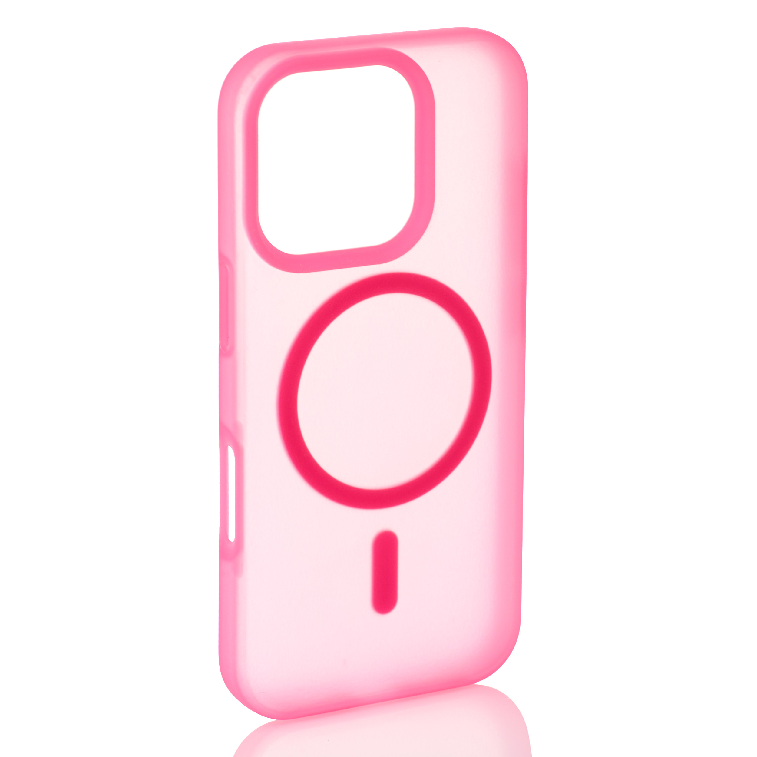 Силиконовый чехол SOFT MATT с поддержкой MagSafe для iPhone 16 Pro Max rose red