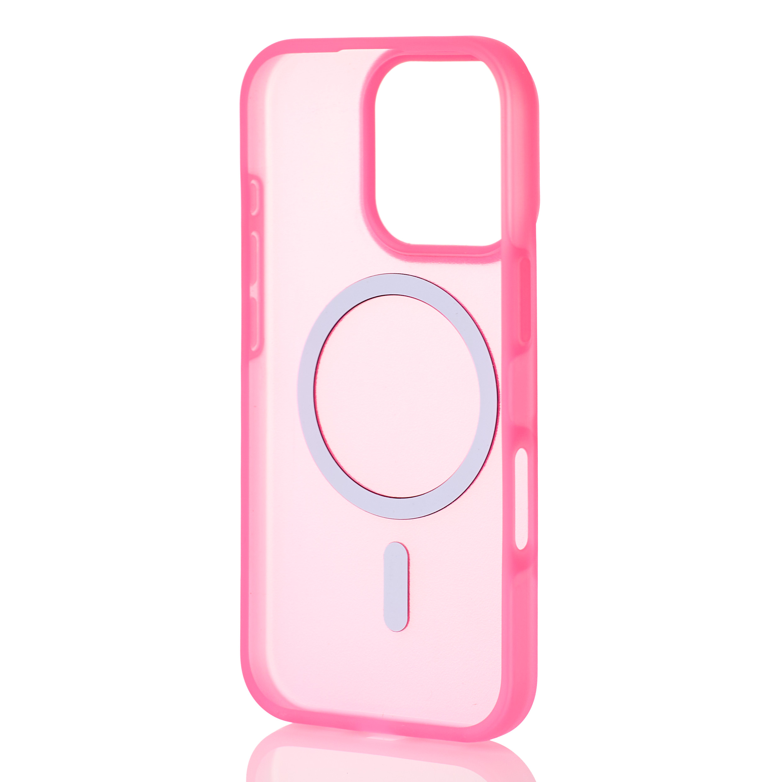 Силиконовый чехол SOFT MATT с поддержкой MagSafe для iPhone 16 Pro Max rose red