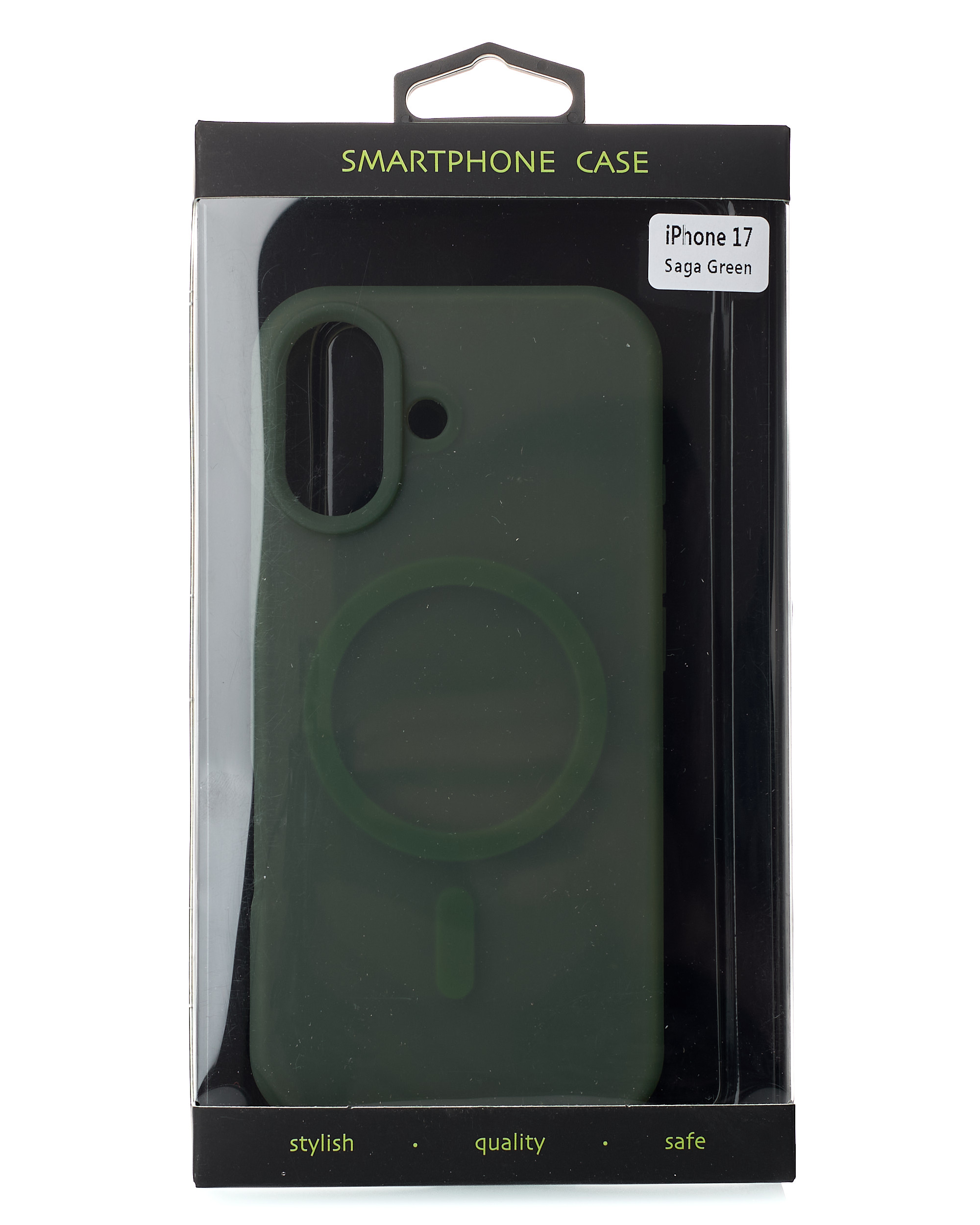 Силиконовый чехол SOFT MATT с поддержкой MagSafe для iPhone 17 saga green