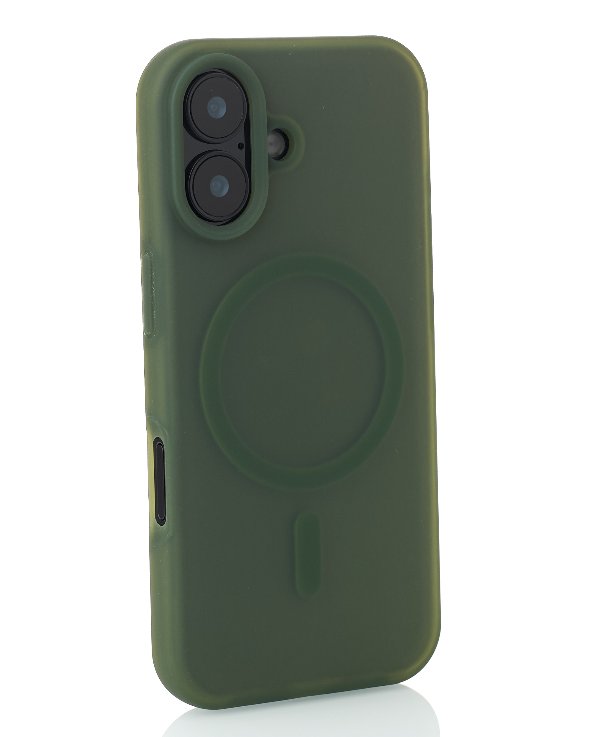 Силиконовый чехол SOFT MATT с поддержкой MagSafe для iPhone 17 saga green