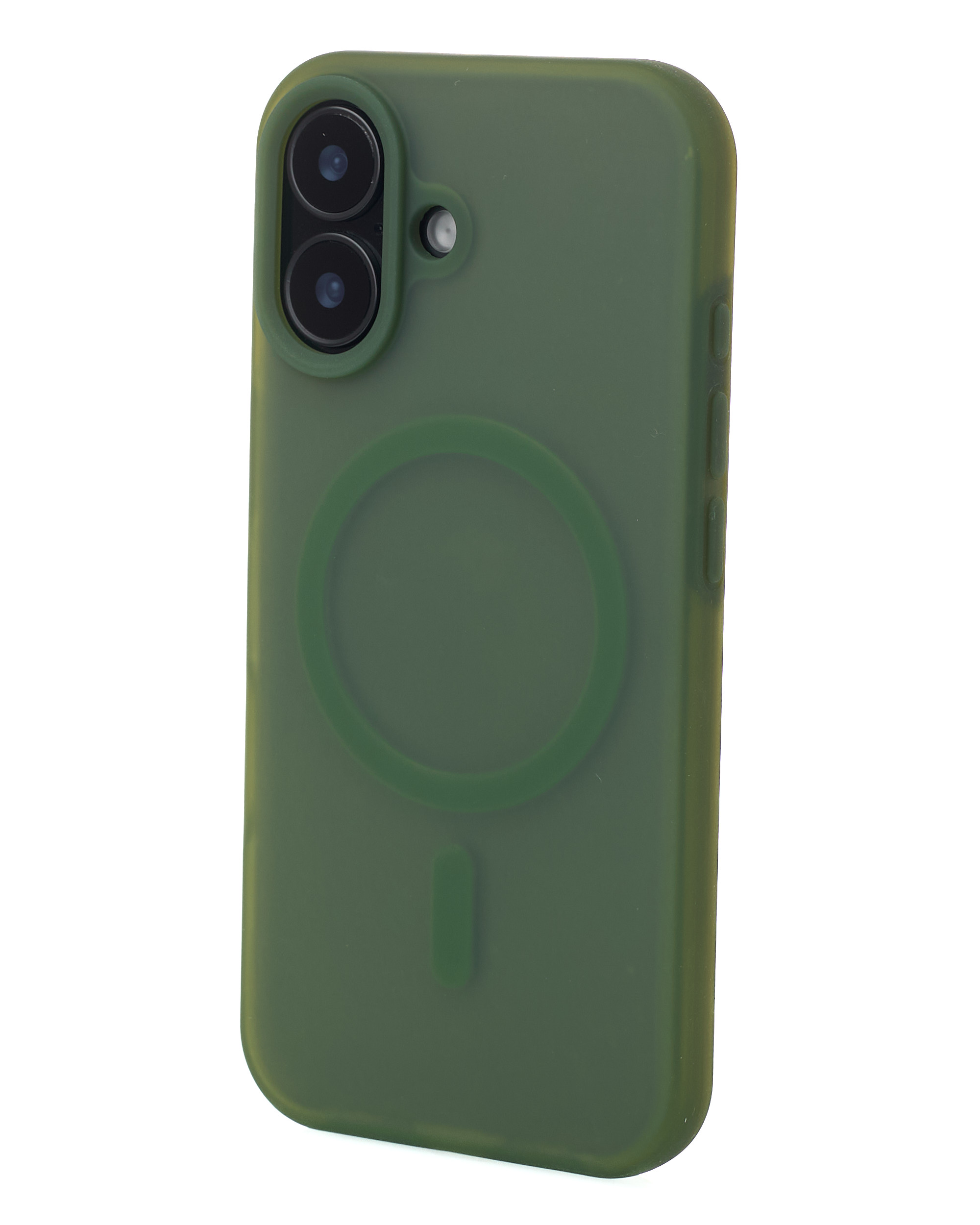 Силиконовый чехол SOFT MATT с поддержкой MagSafe для iPhone 17 saga green