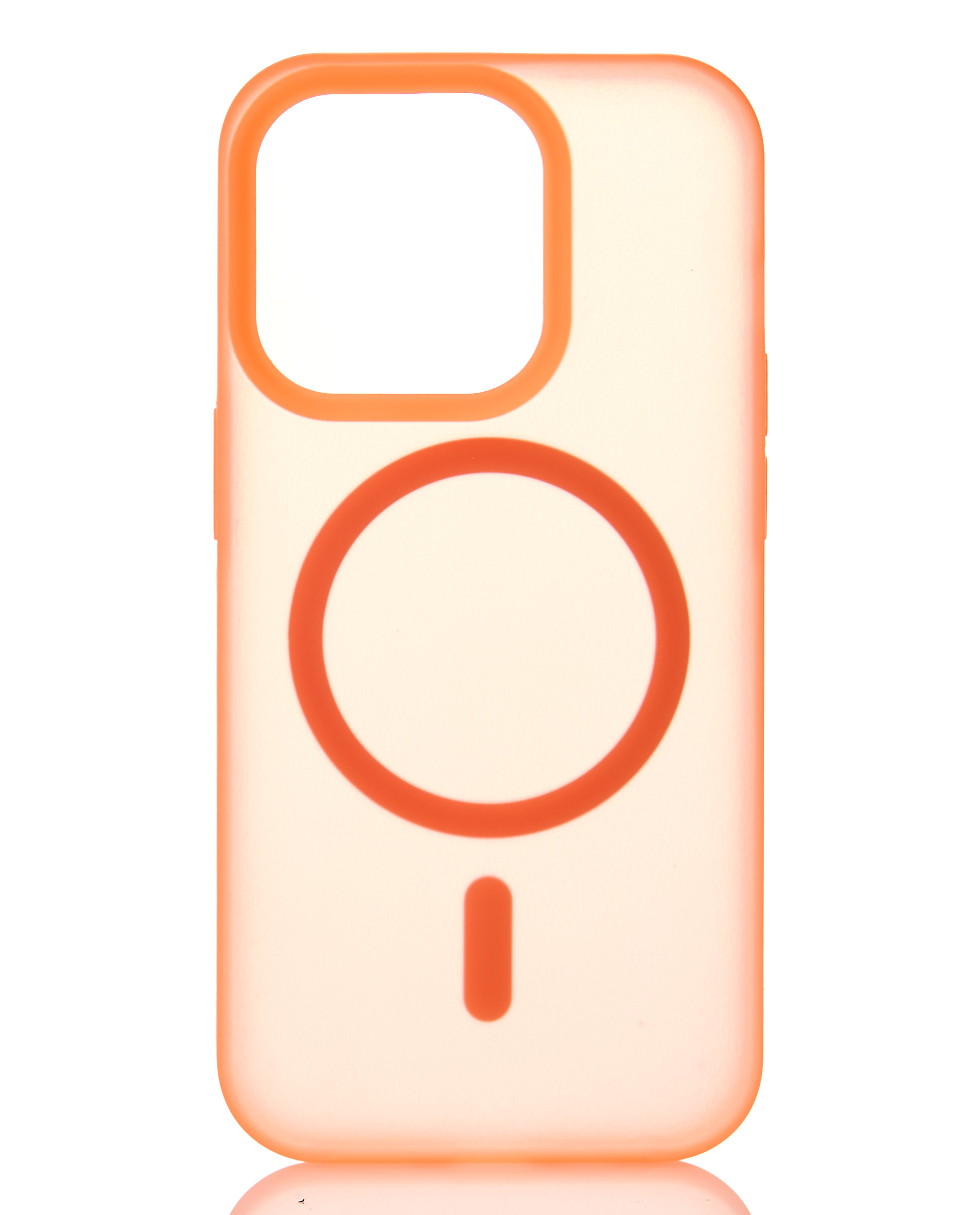 Силиконовый чехол SOFT MATT с поддержкой MagSafe для iPhone 14 Plus/15 Plus orange