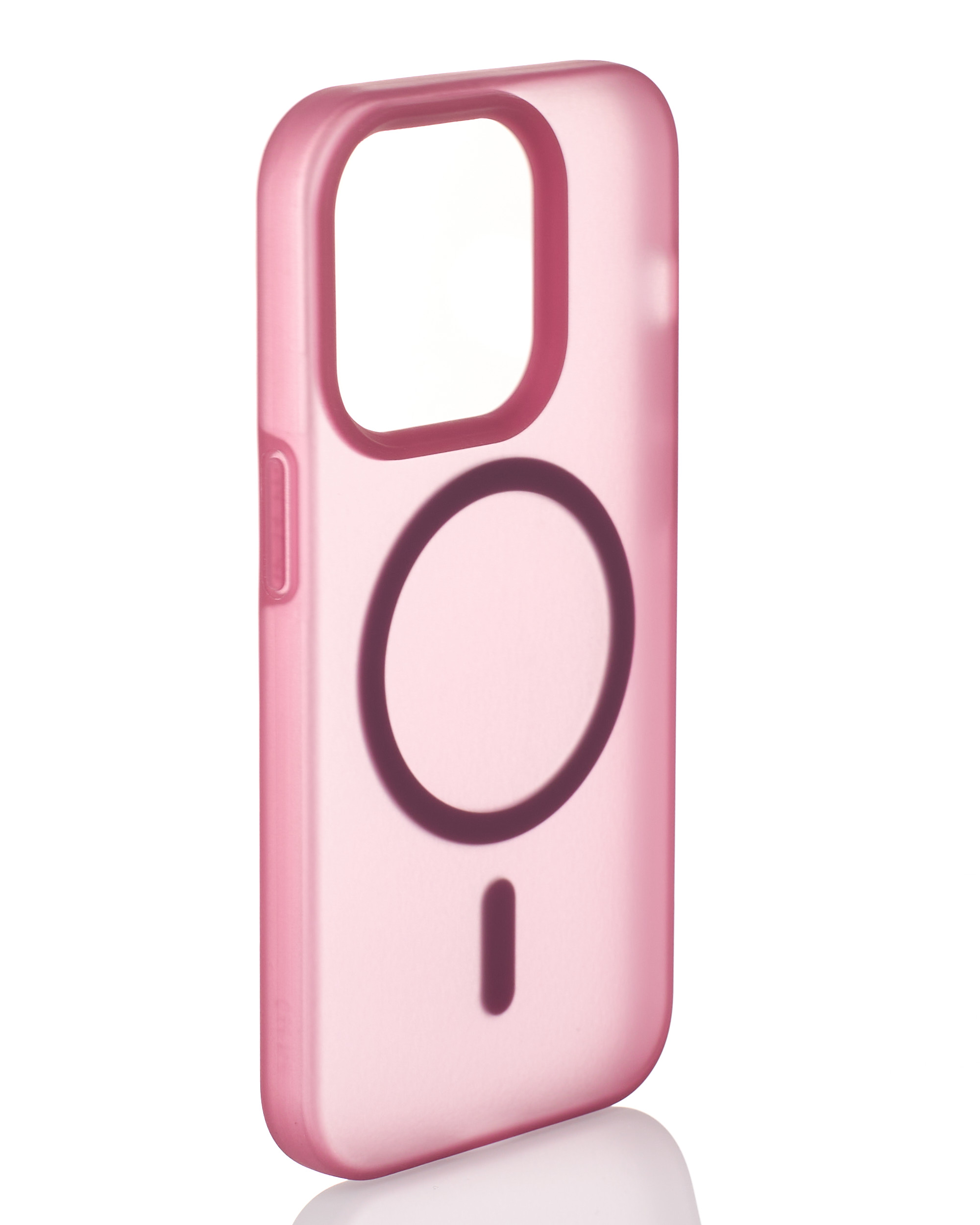 Силиконовый чехол SOFT MATT с поддержкой MagSafe для iPhone 15 Pro cherry red