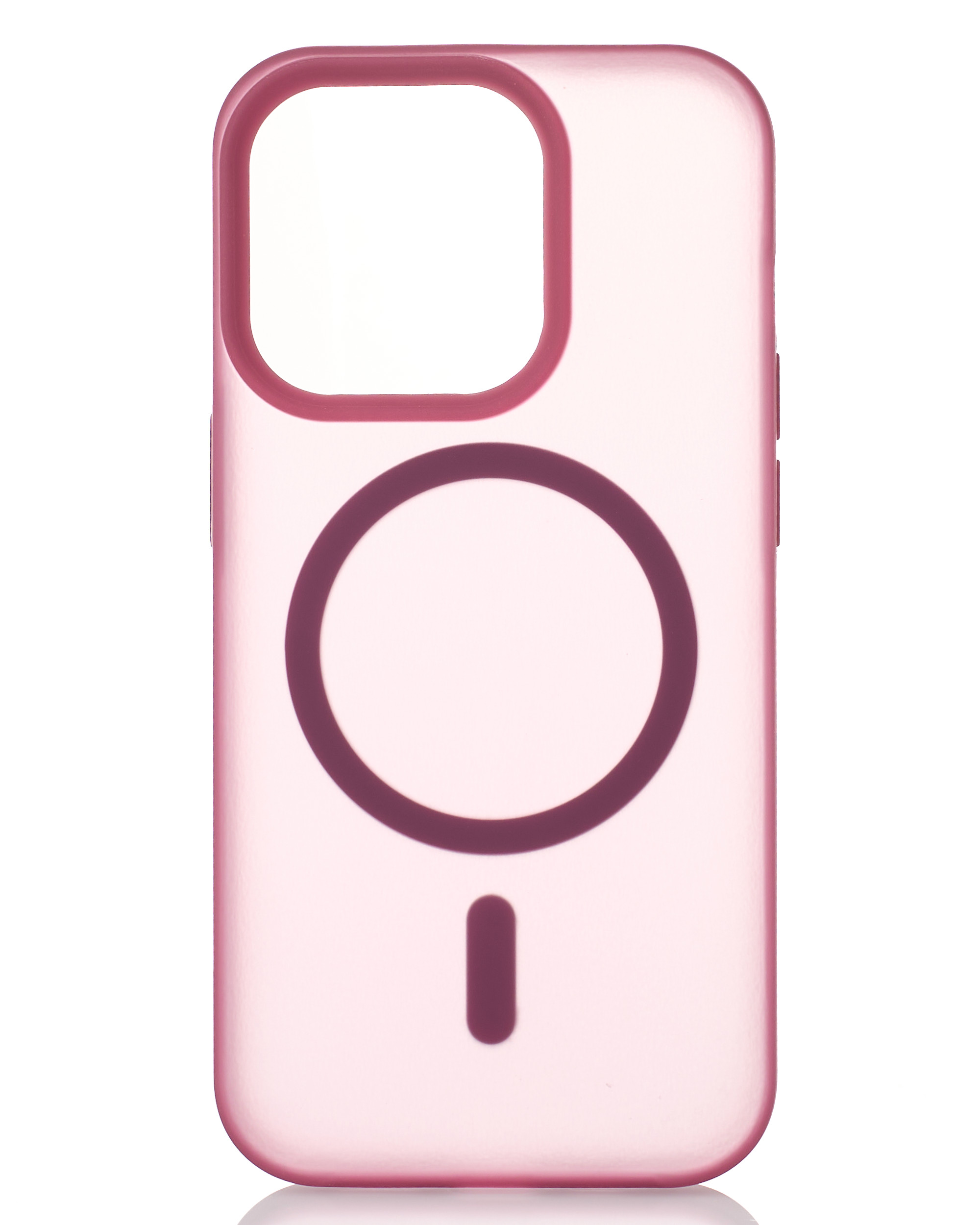 Силиконовый чехол SOFT MATT с поддержкой MagSafe для iPhone 13/14 cherry red