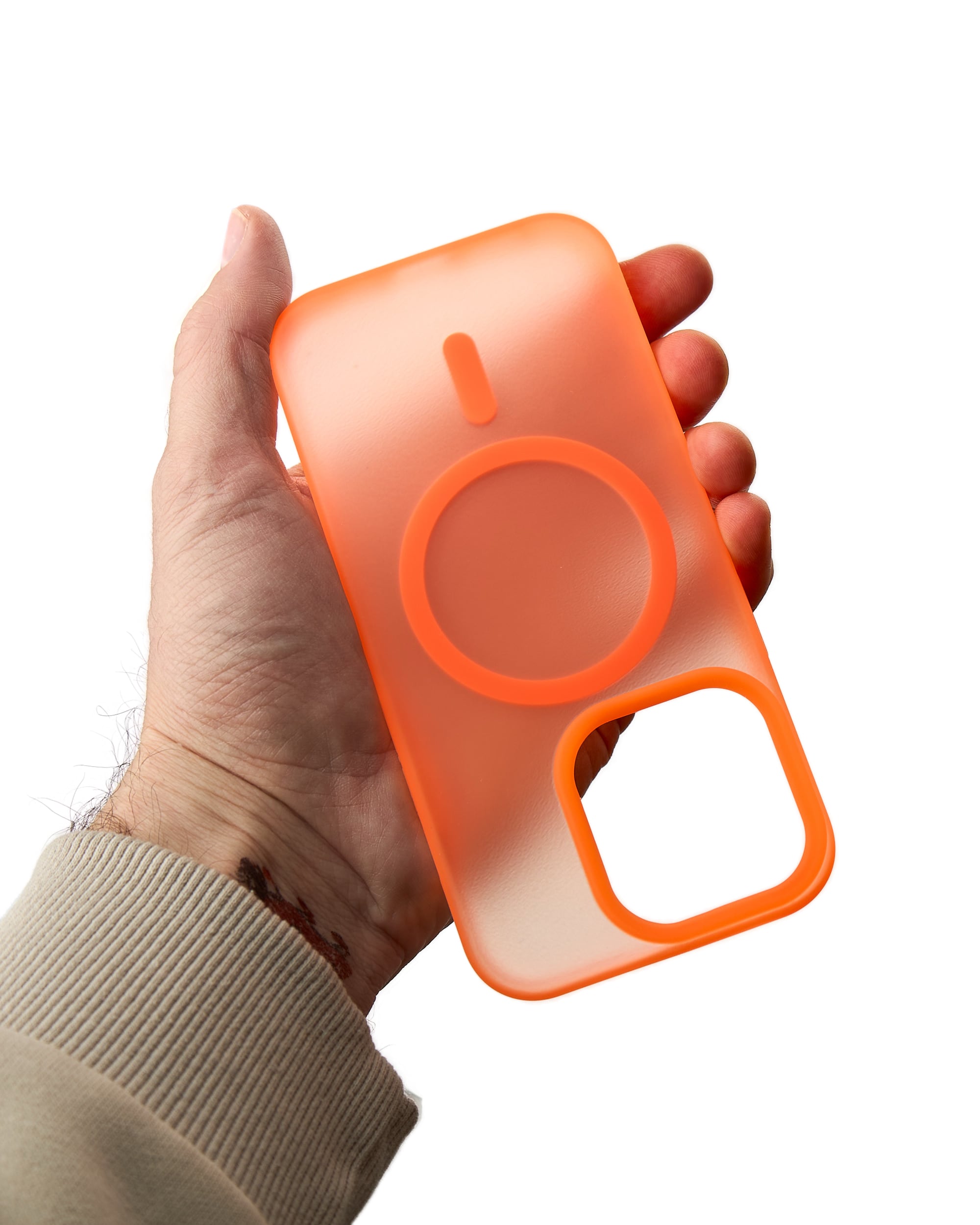 Силиконовый чехол SOFT MATT с поддержкой MagSafe для iPhone 14 Pro Max orange