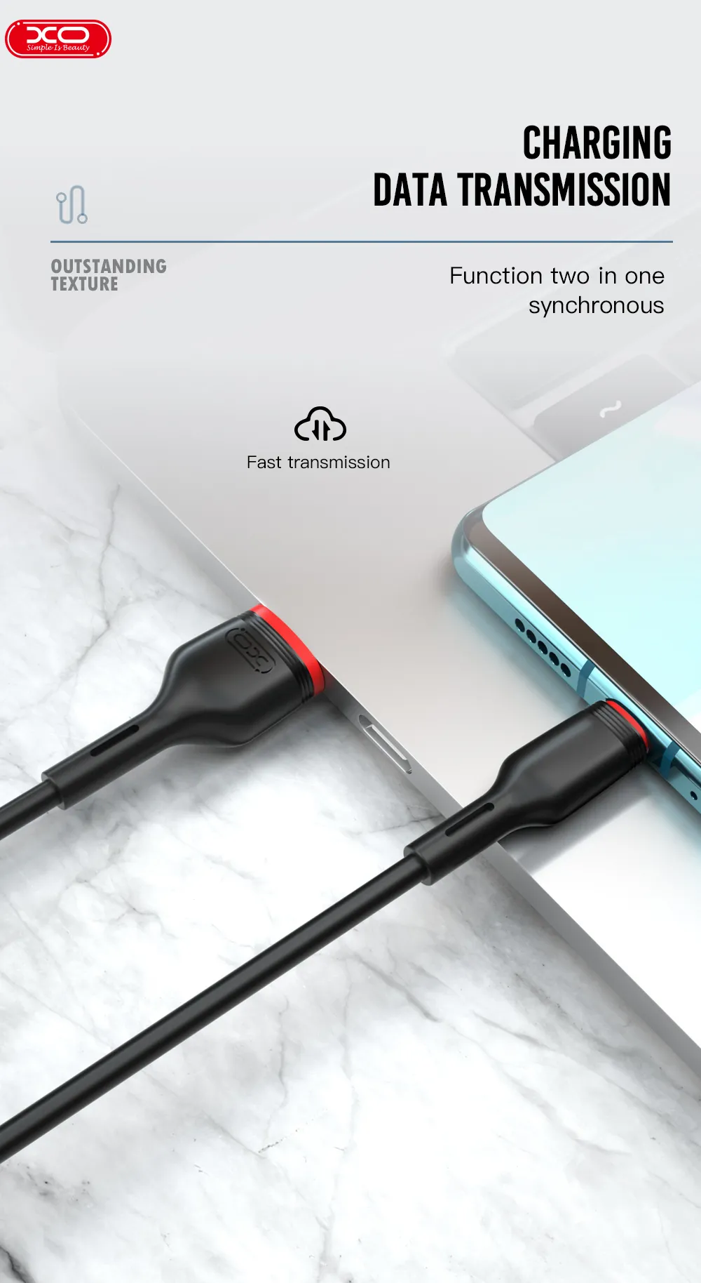 USB cable XO Type-C (NB-P171) 2.4A/1m черный