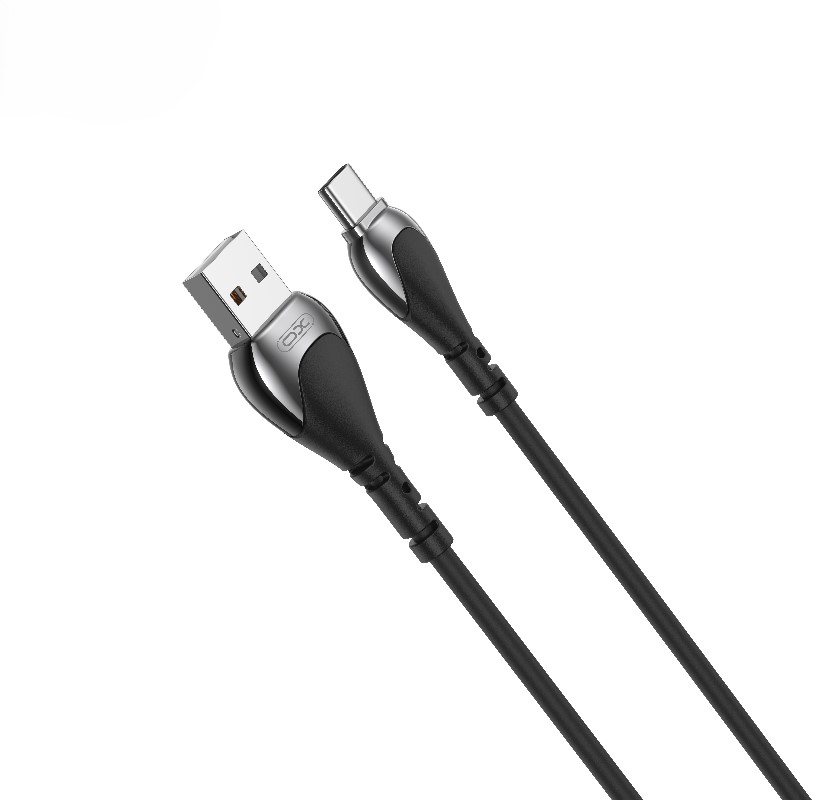 USB cable XO Type-C (NB218) Zink Alloy/Anti-Breakage/2.4A/1m черный