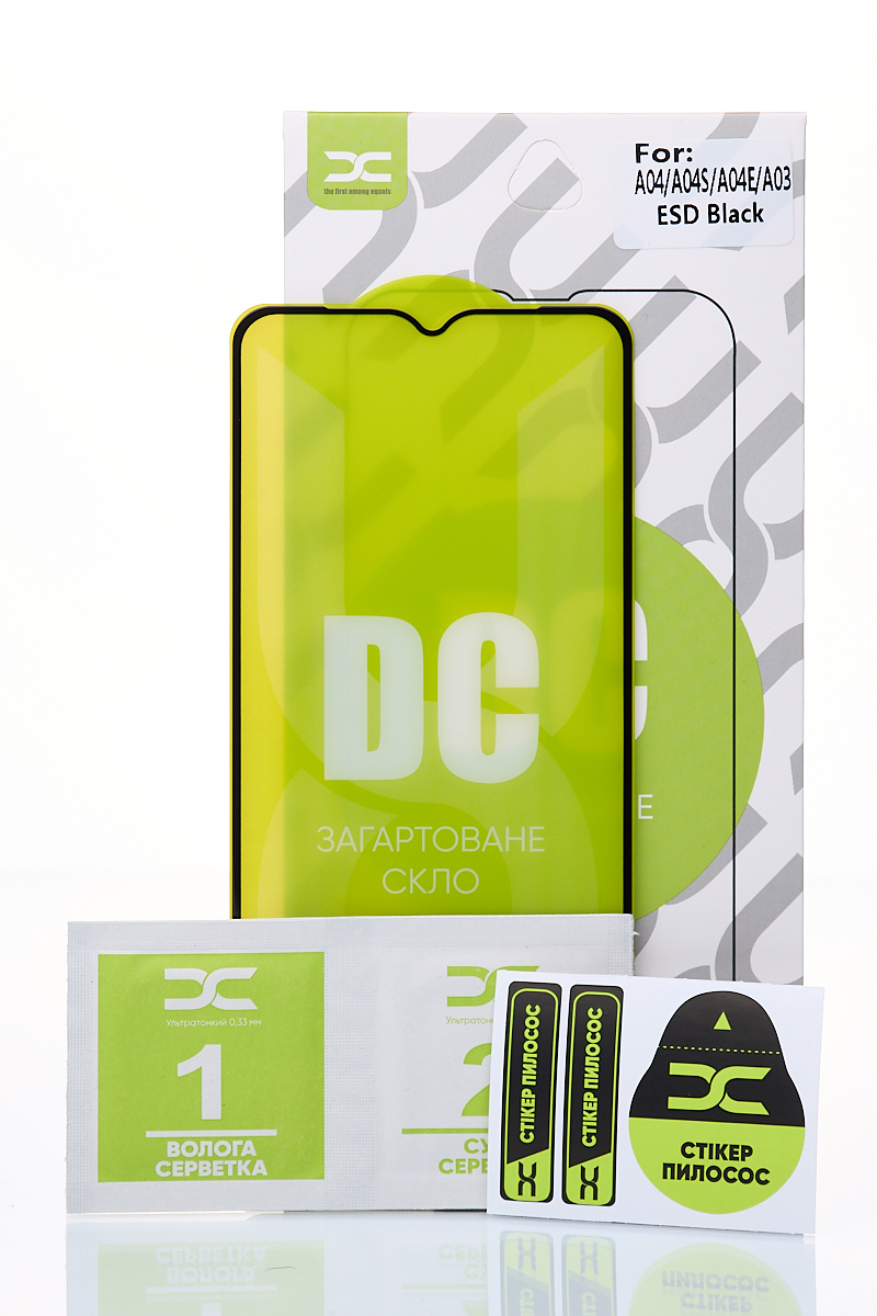 Защитное стекло DC для Samsung A02 / A02S / A03 / A03S / A04 / A04S / A04E / A12 / A23 / M12 / M13 / M23 / M33 черный