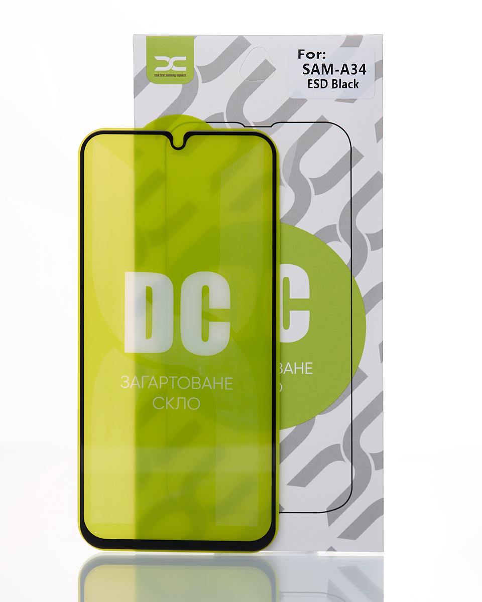 Защитное стекло DC для Samsung A34 черный