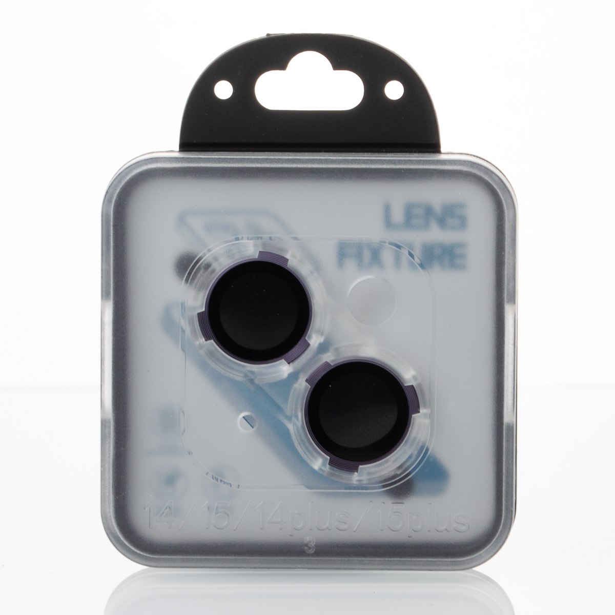 Защитное стекло для камеры DARK (BOX) iPhone 14 / iPhone 14 Plus / iPhone 15 / iPhone 15 Plus темно-фиолетовый