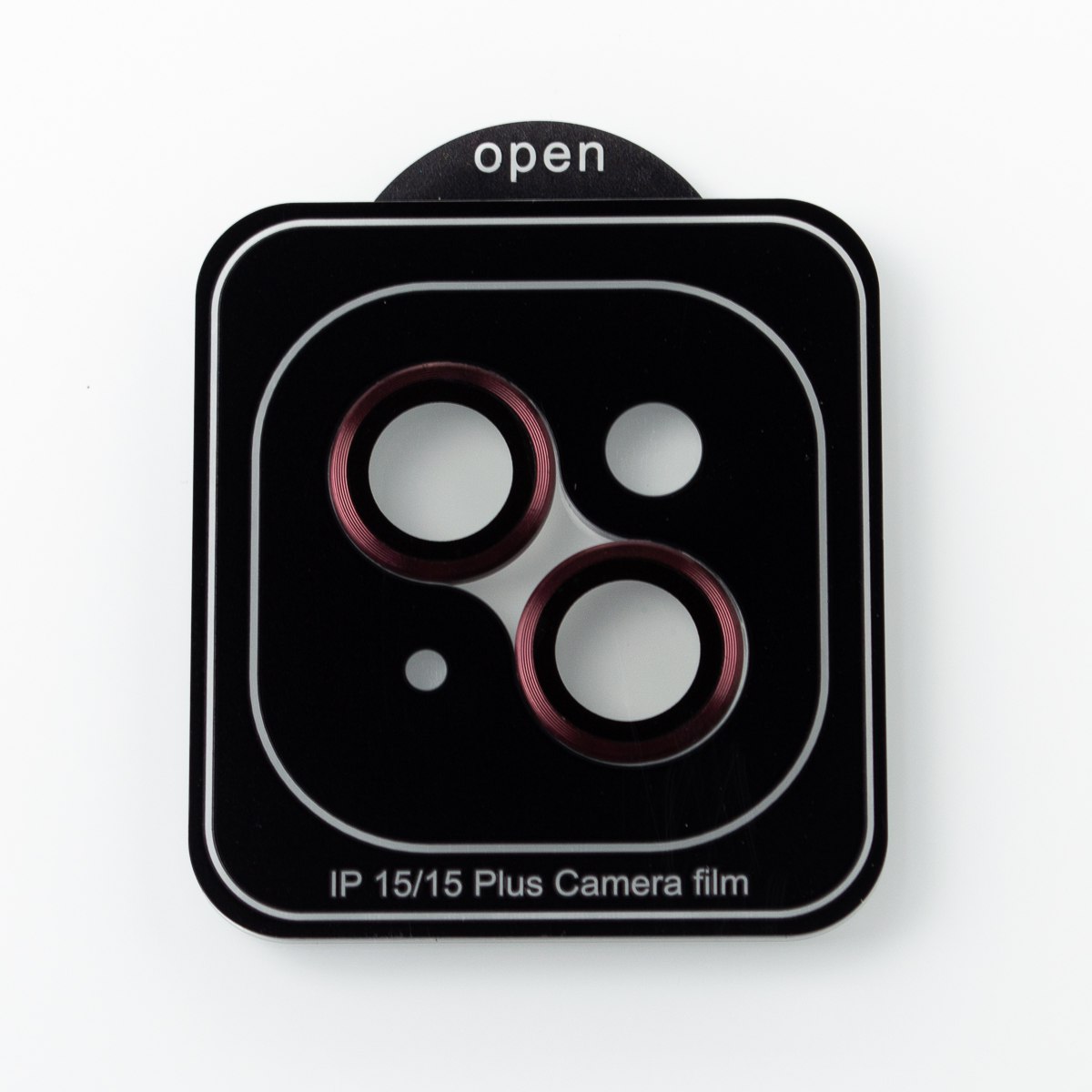 Защитное стекло для камеры DARK iPhone 15 / iPhone 15 Plus красный